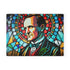 Calvin Coolidge Stained Glass Cutting Board - Premium Patriotic Kitchen Decor