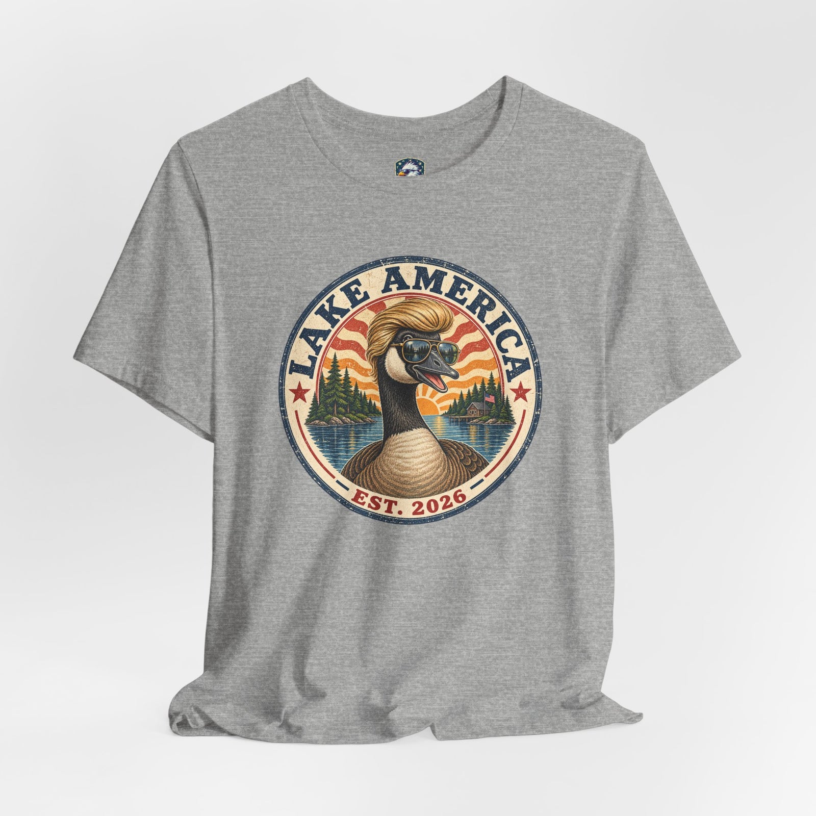 Lake America Goose Tee — Vintage Outdoor Fishing Shirt (Est. 2026) - 4LibertyShop.com