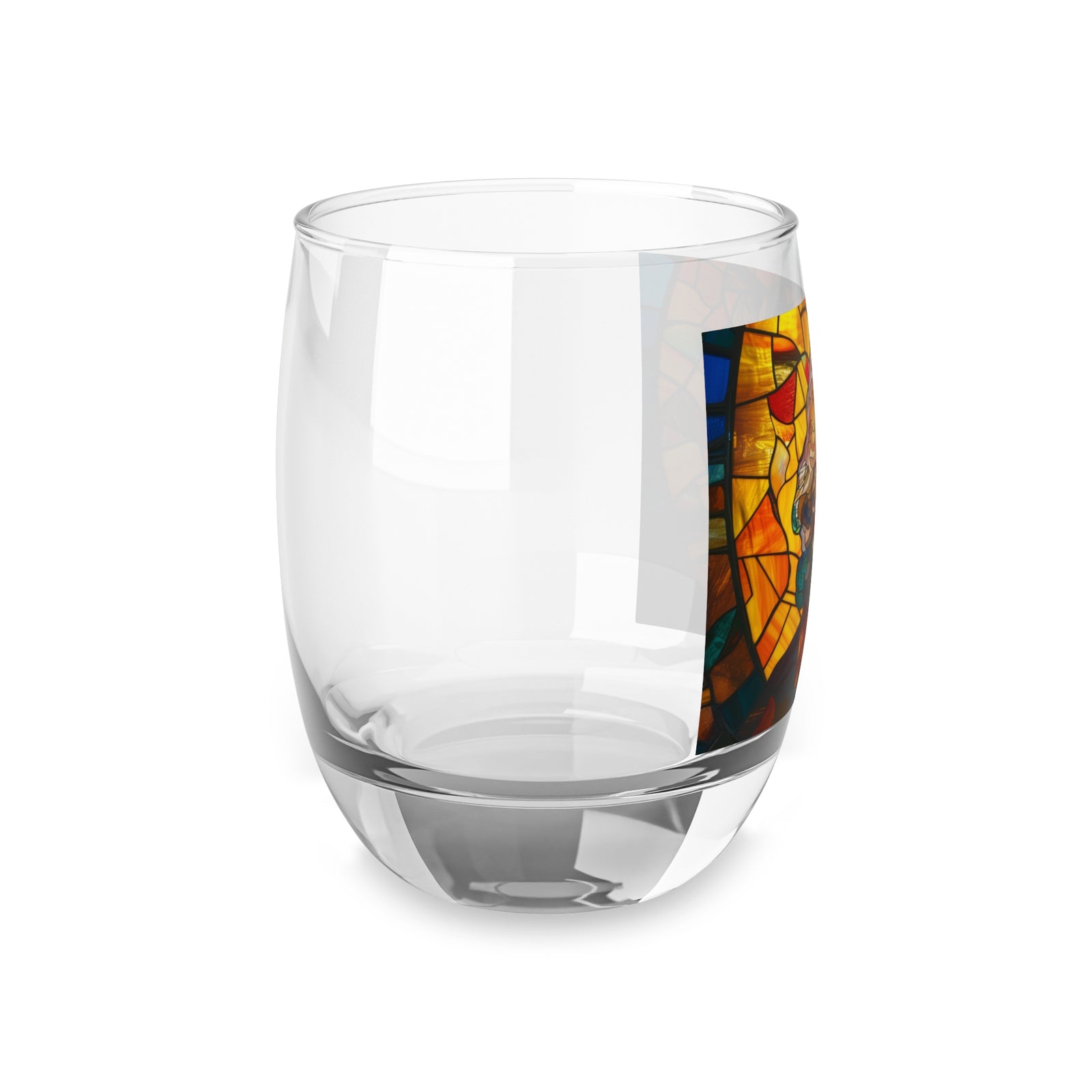 Thomas Jefferson Stained Glass Whiskey Glass - Founding Fathers Barware