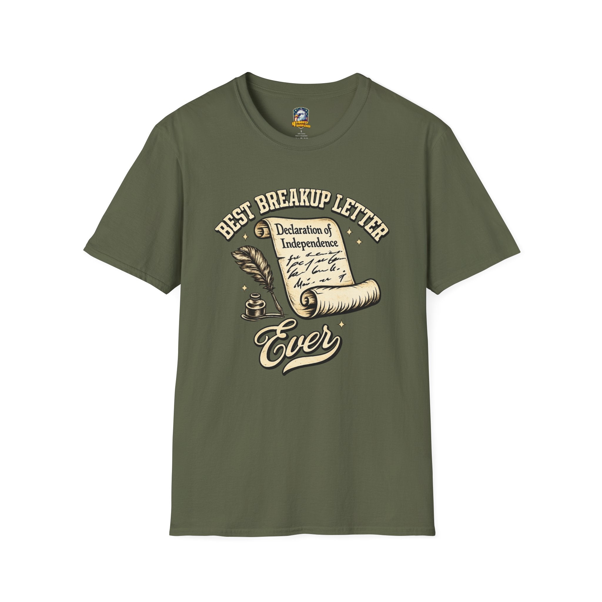 T-Shirt — "Best Breakup Letter Ever" Declaration of Independence Vintage Graphic Tee