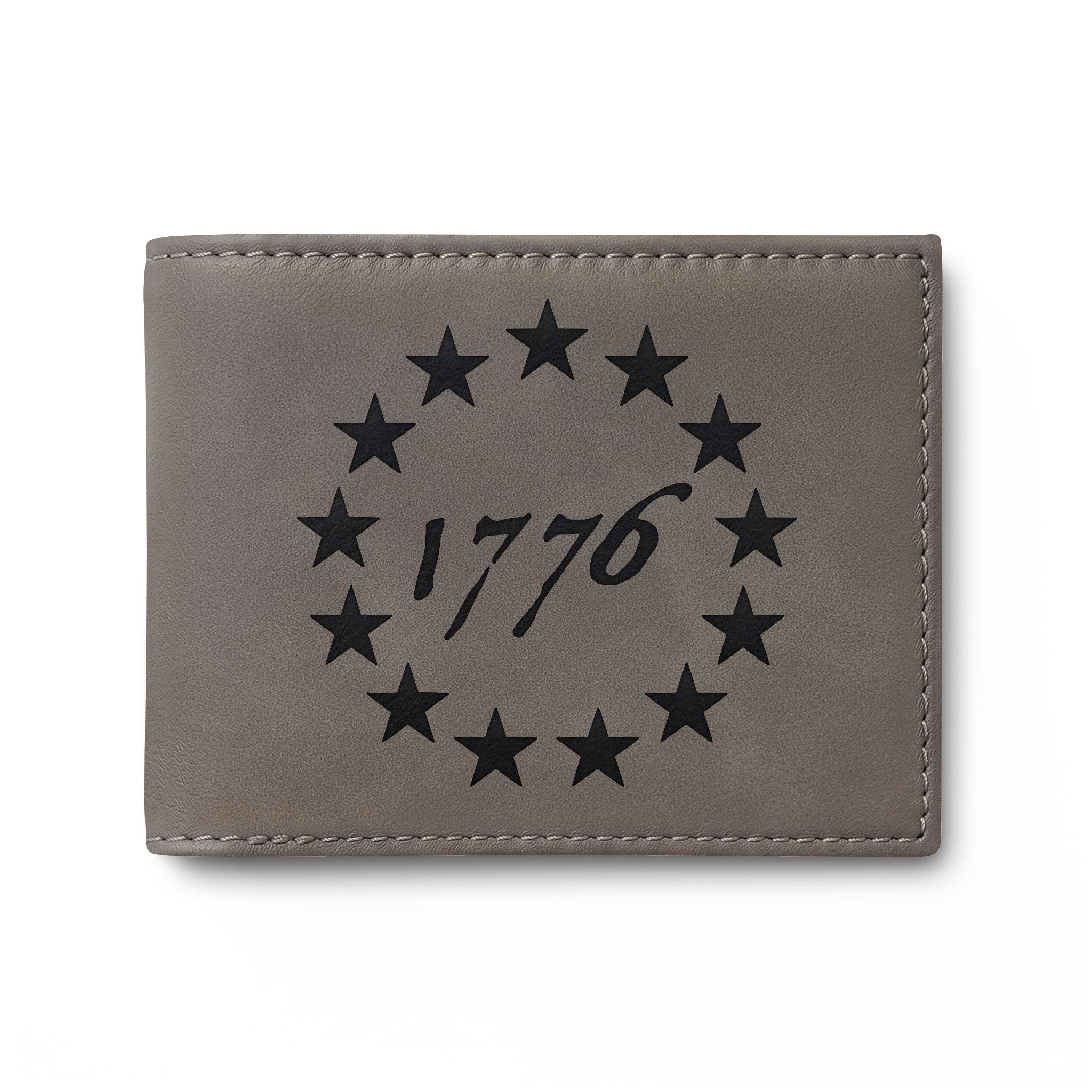 1776 Betsy Ross Stars Leather Wallet