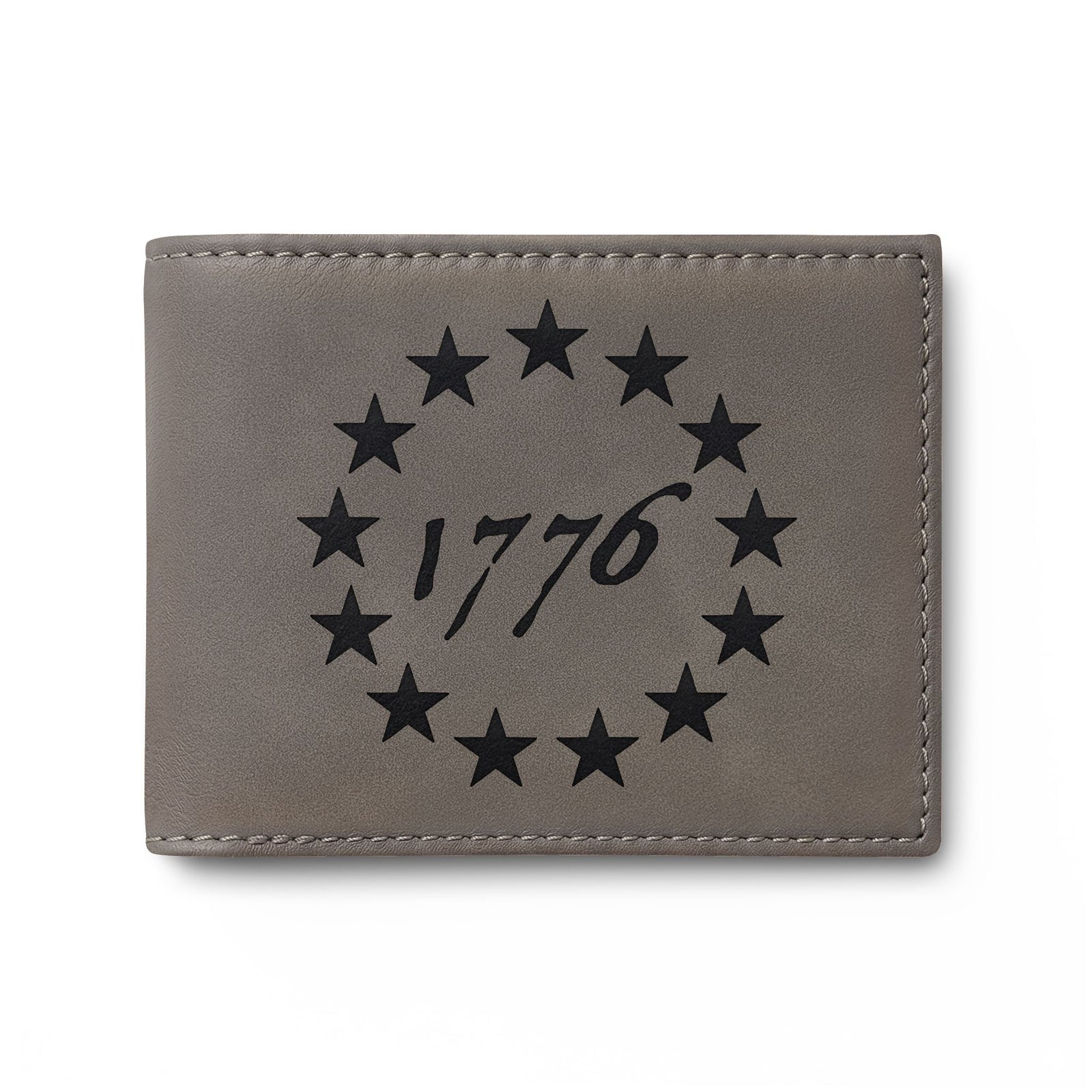 1776 Betsy Ross Stars Leather Wallet