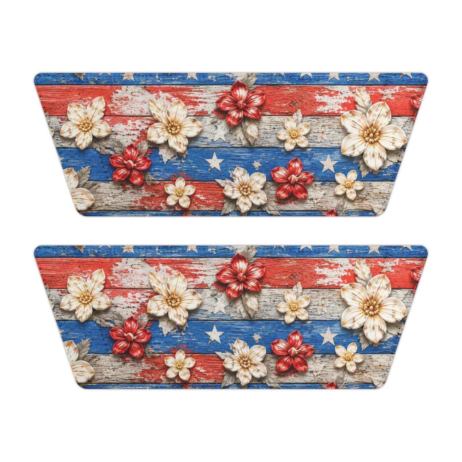 Patriotic Floral Slide Sandals — Women's Removable-Strap Summer Slides