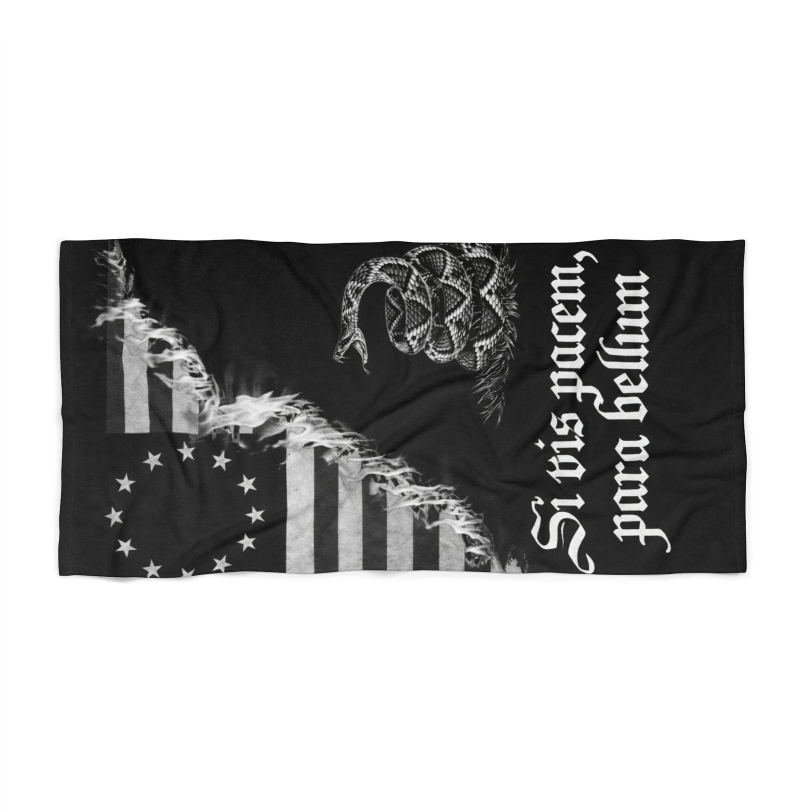 Homeschool Workshop Gadsden & Betsy Ross Beach Towel | Si Vis Pacem, Para Bellum