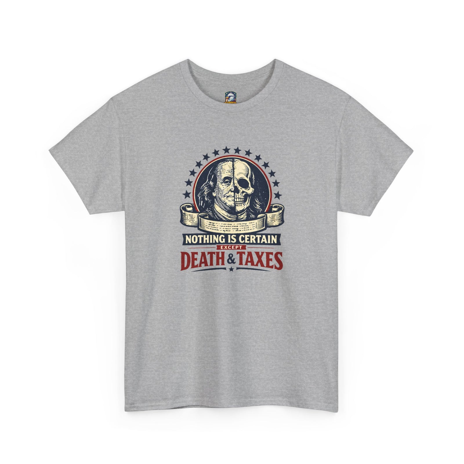 Benjamin Franklin 'Death and Taxes' Quote T-Shirt