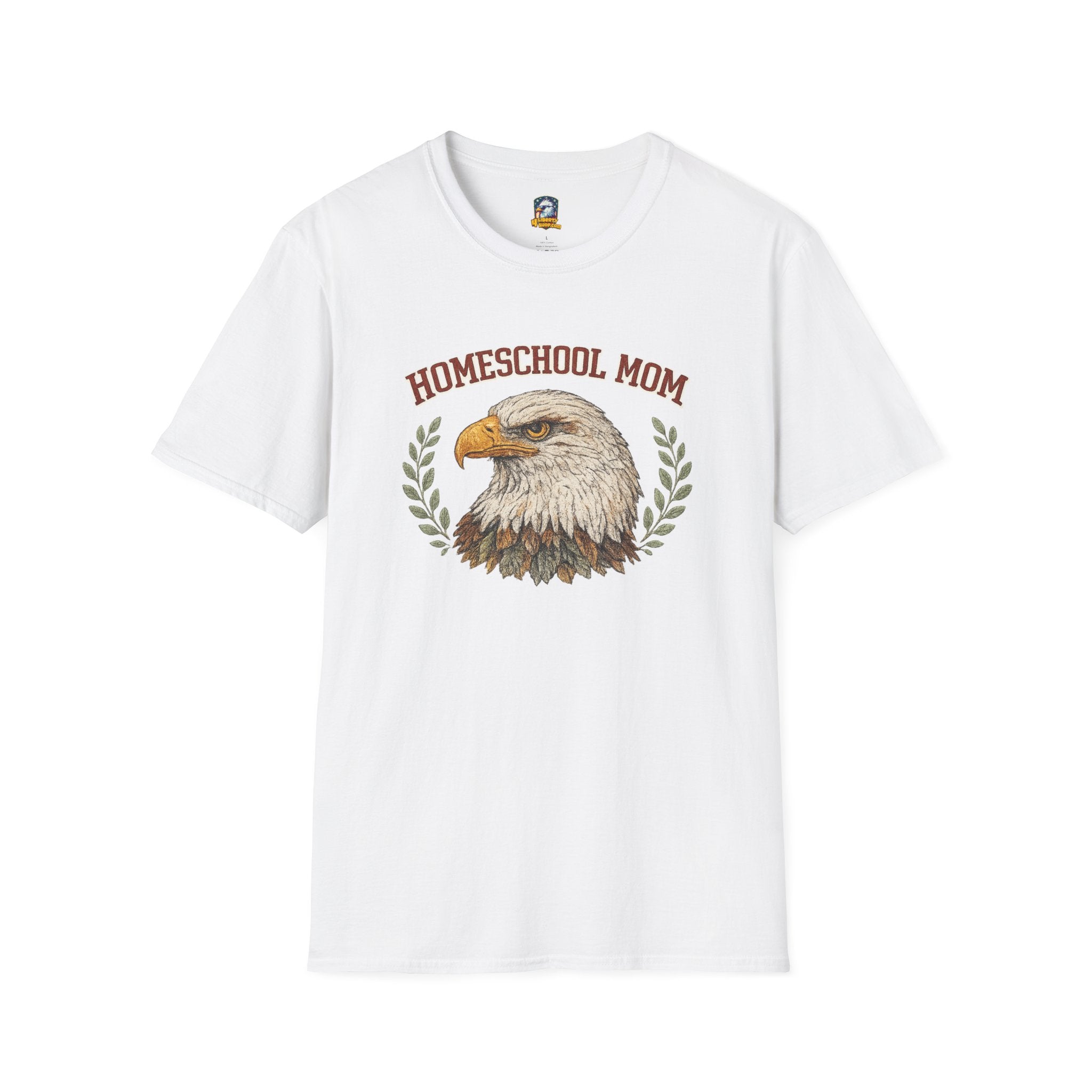 Homeschool Workshop — Homeschool Mom T-Shirt — Eagle Graphic Tee for Proud Homeschooling Moms