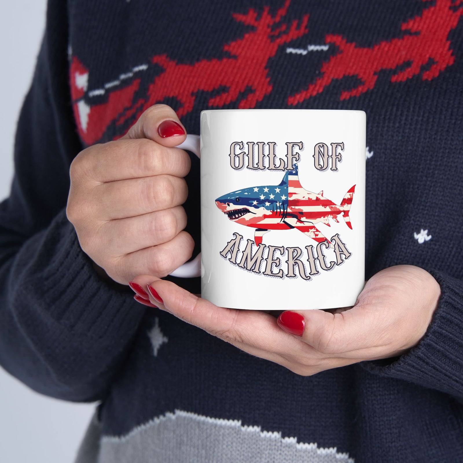 Walton & Johnson: Gulf of America Shark Mug, 11oz and 15oz