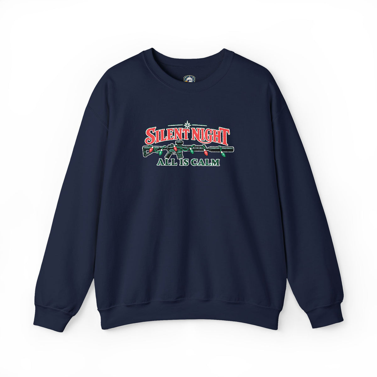 Silent Night Embroidered Christmas Sweater - 4LibertyShop.com