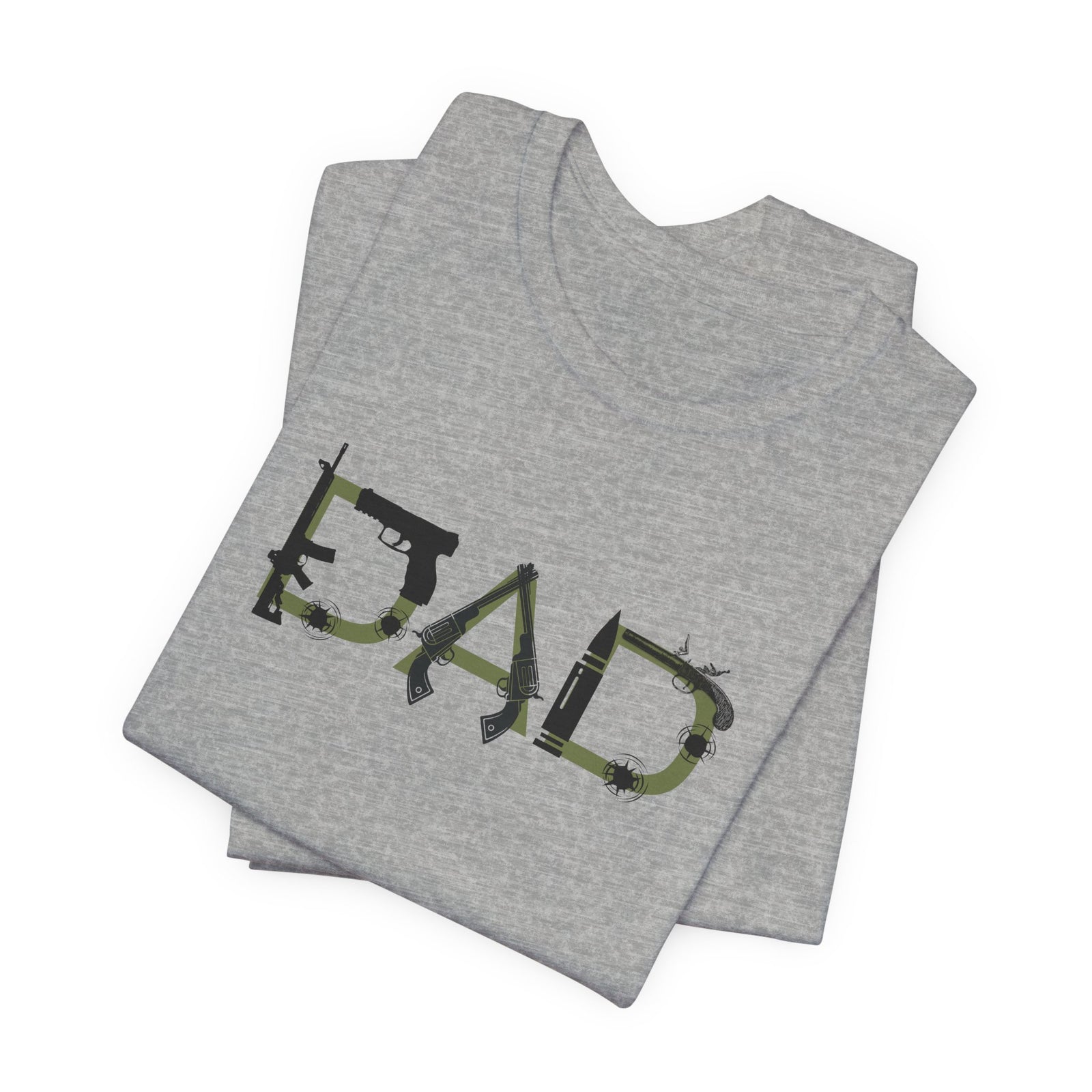 DAD Bullet Holes Tee — Ammo & Guns Graphic Dad Shirt