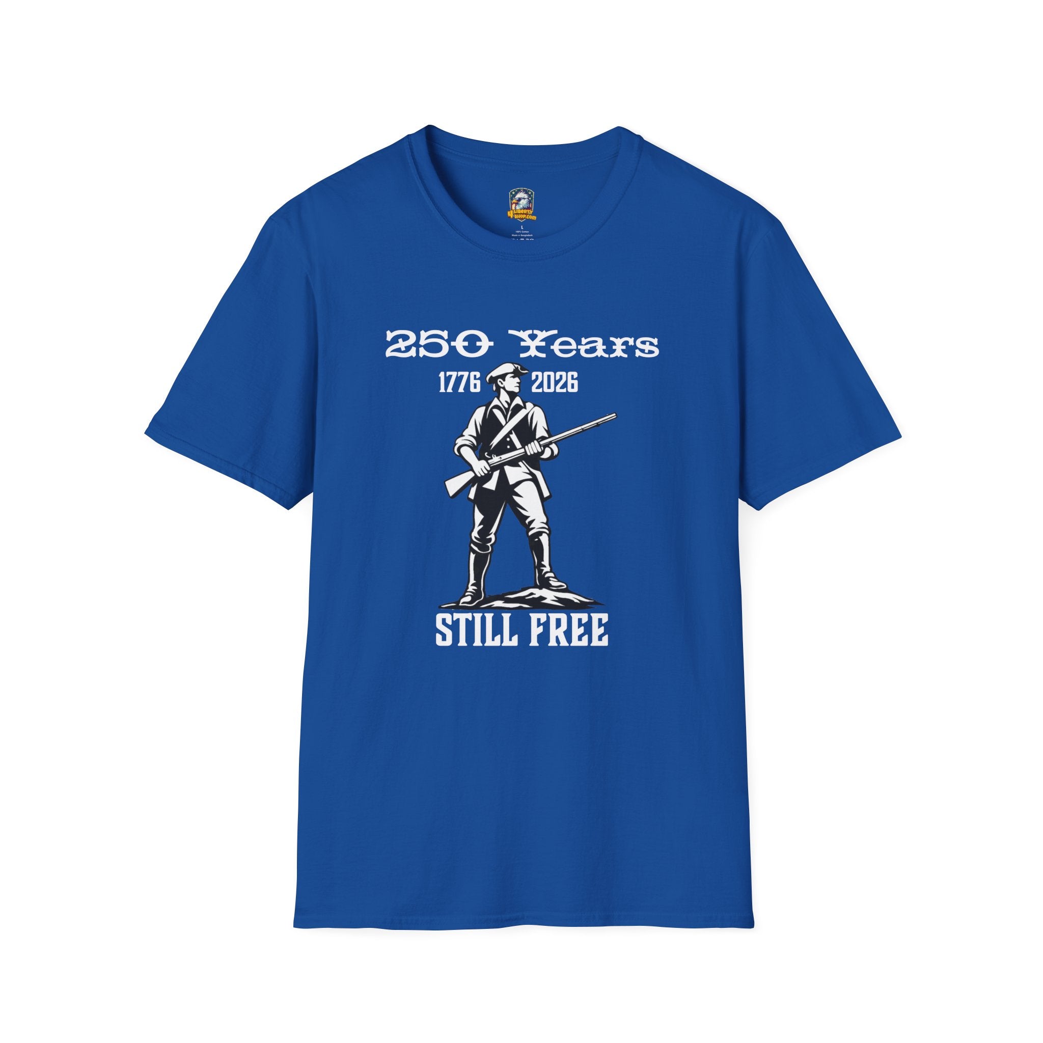 Walton & Johnson 250 Years Still Free T-Shirt — Revolutionary Patriot Tee (1776–2026)