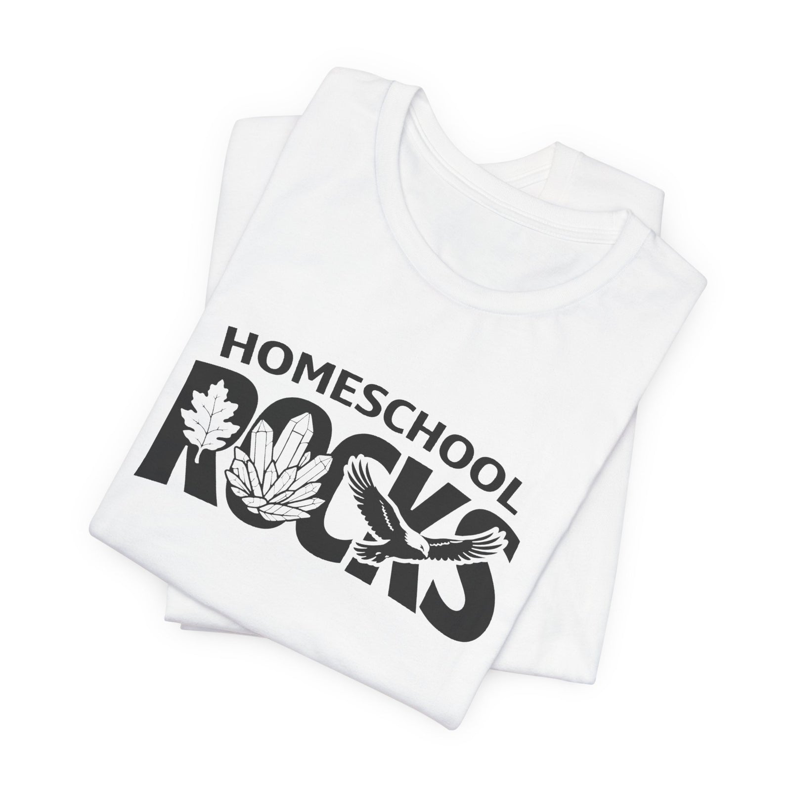 Homeschool Workshop: Homeschool Rocks T-Shirt – Retro Floral 'Homeschool Rocks' Tee for Homeschooling Parents & Teachers