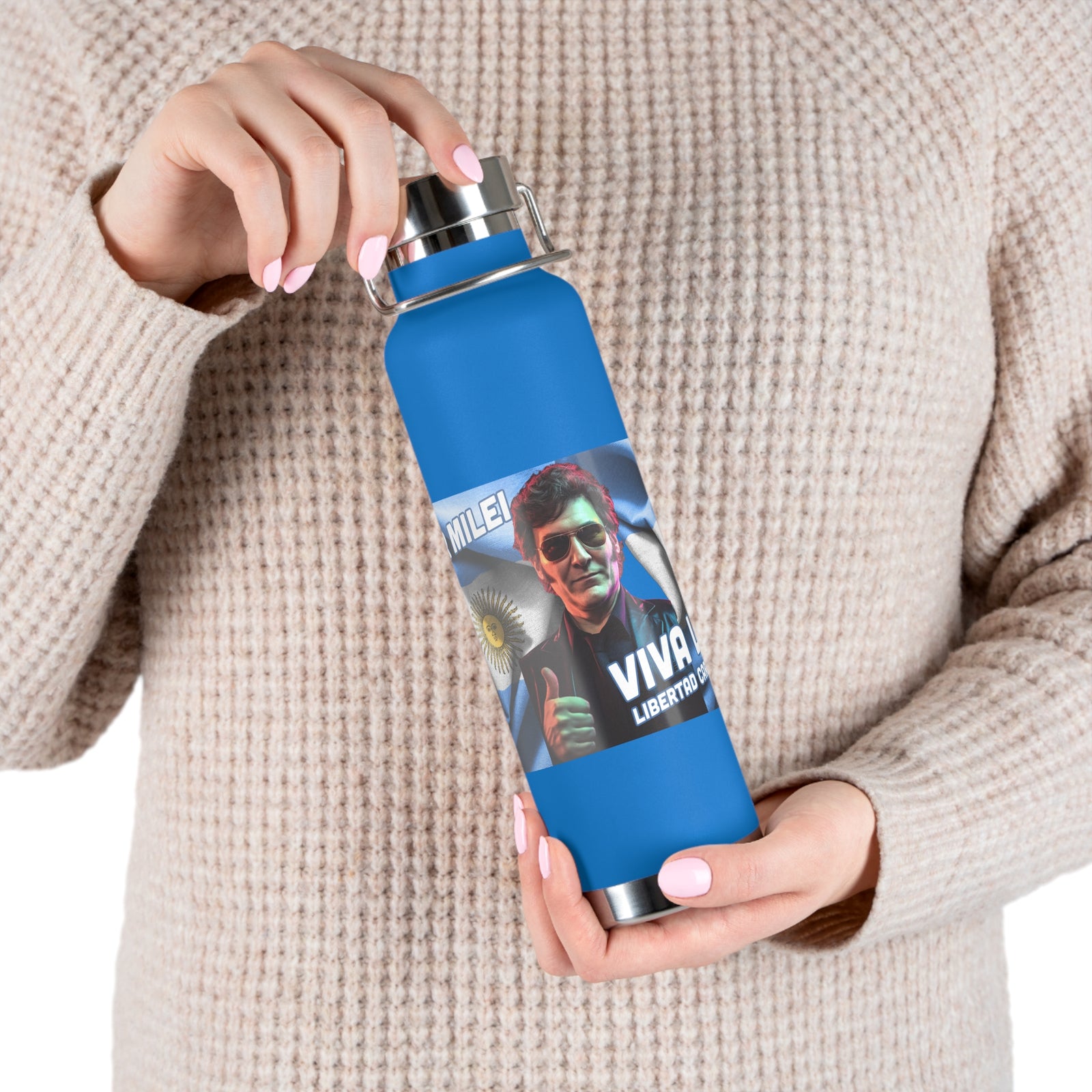 Javier Milei Copper Vacuum Insulated Bottle, 22oz