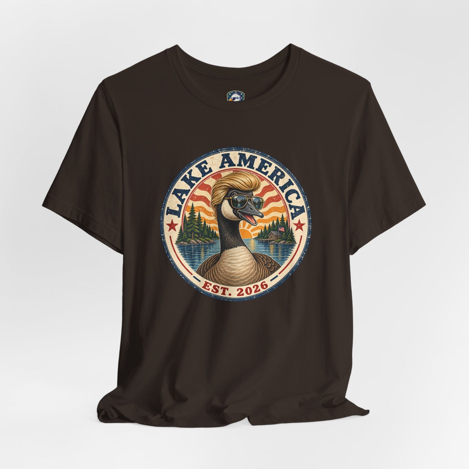 Lake America Goose Tee — Vintage Outdoor Fishing Shirt (Est. 2026) - 4LibertyShop.com