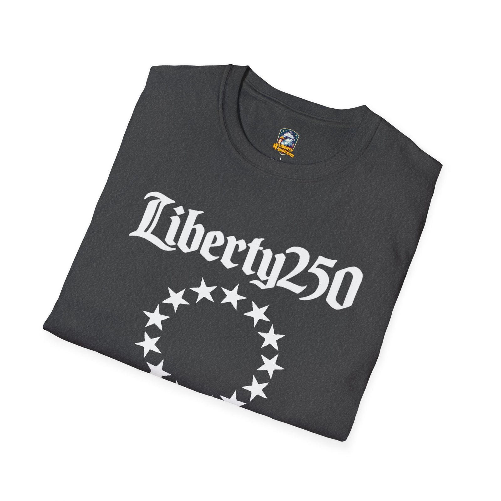 Liberty250 T-Shirt — Vintage Betsy Ross Star Circle Patriotic Tee