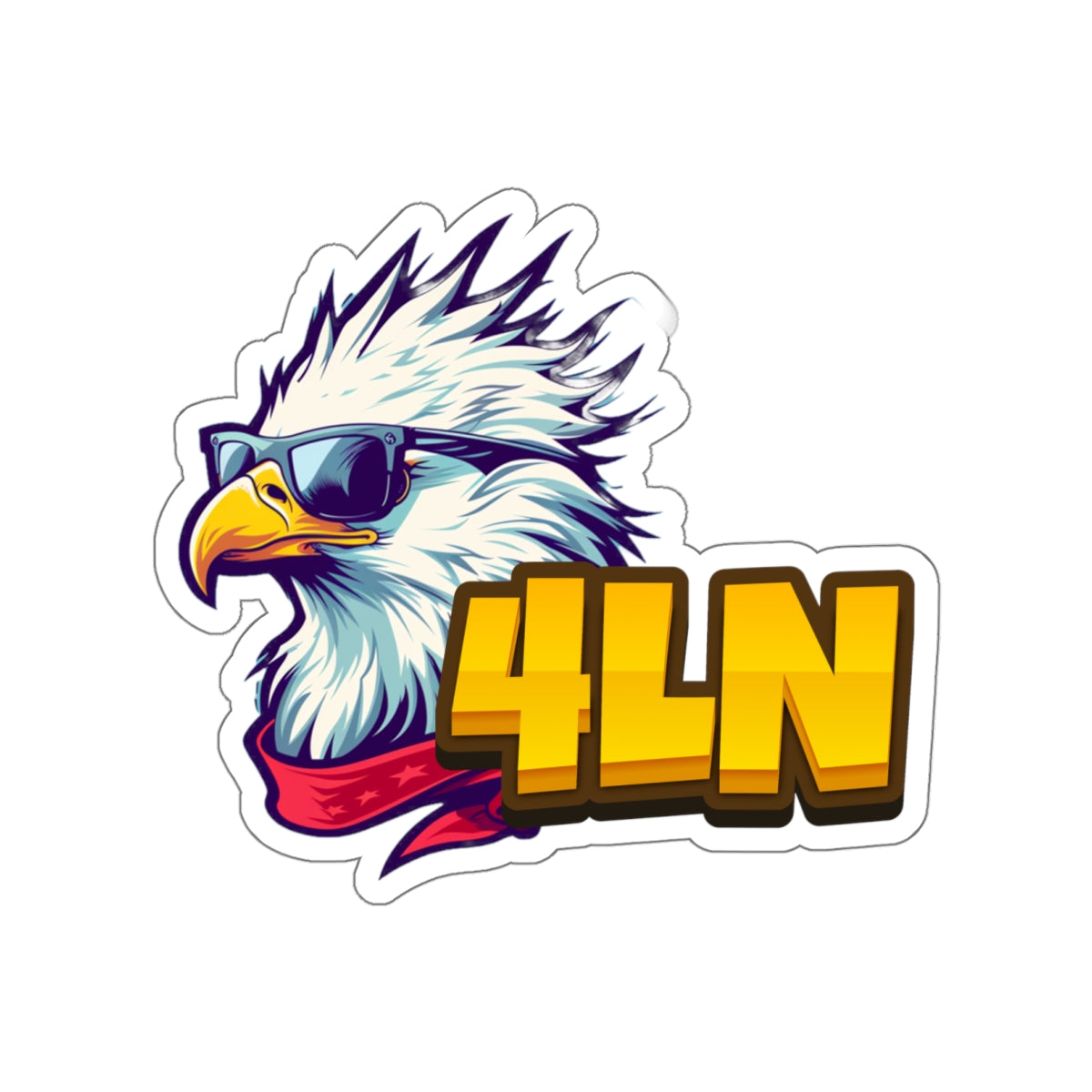 4Liberty Network Eagle Logo Die-Cut Sticker