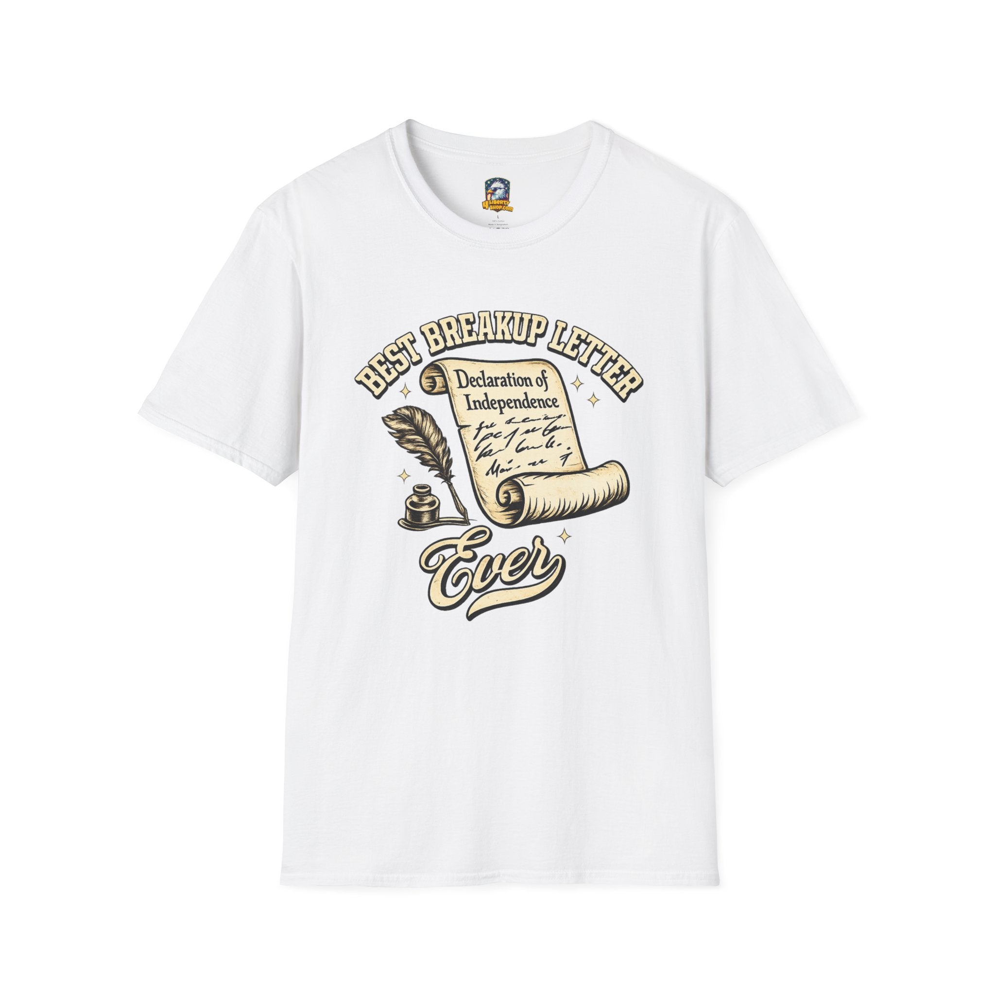 T-Shirt — "Best Breakup Letter Ever" Declaration of Independence Vintage Graphic Tee