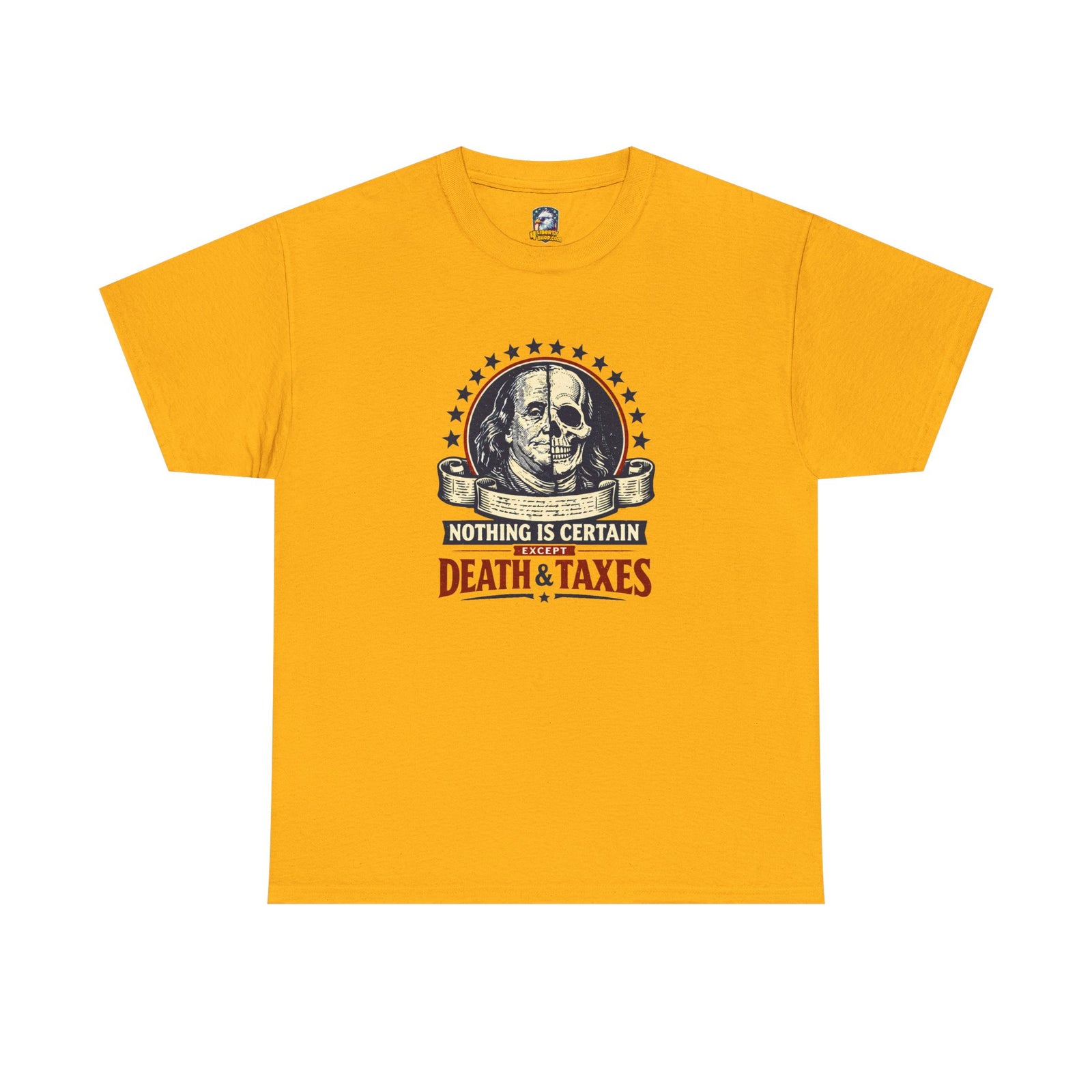 Benjamin Franklin 'Death and Taxes' Quote T-Shirt