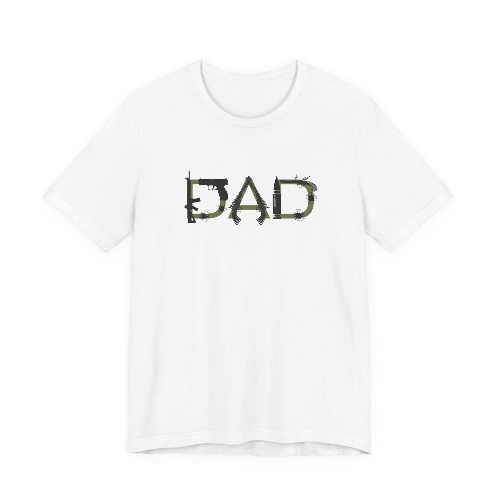 DAD Bullet Holes Tee — Ammo & Guns Graphic Dad Shirt