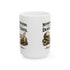 Ceramic Mug — Vintage Skull & Coins Quote Mug ("Nothing Is Certain Except Death & Taxes")
