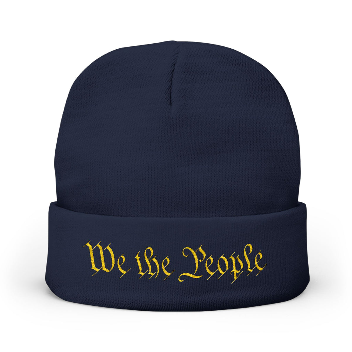 We the People Embroidered Knit Beanie - 4LibertyShop.com