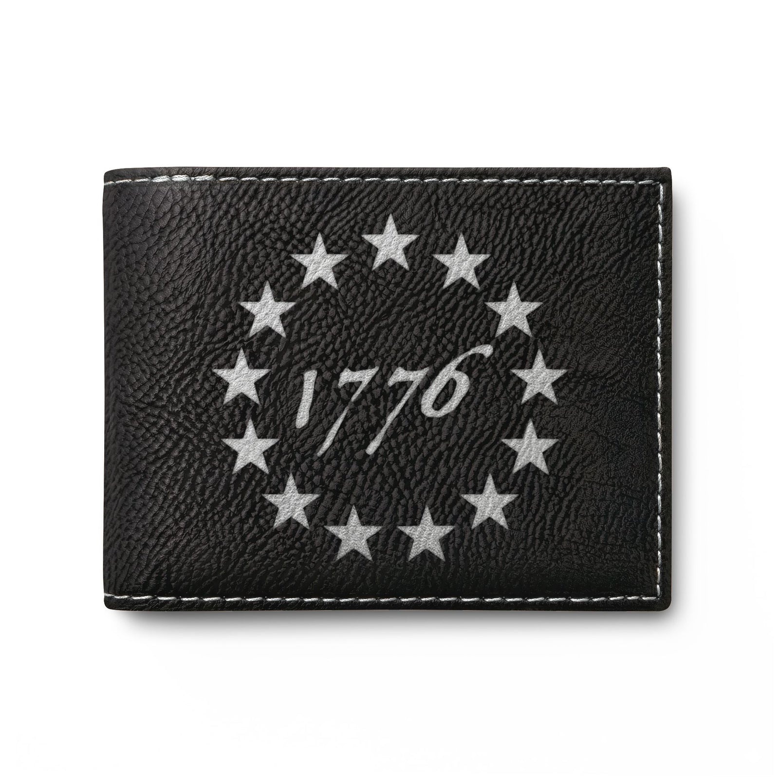 1776 Betsy Ross Stars Leather Wallet