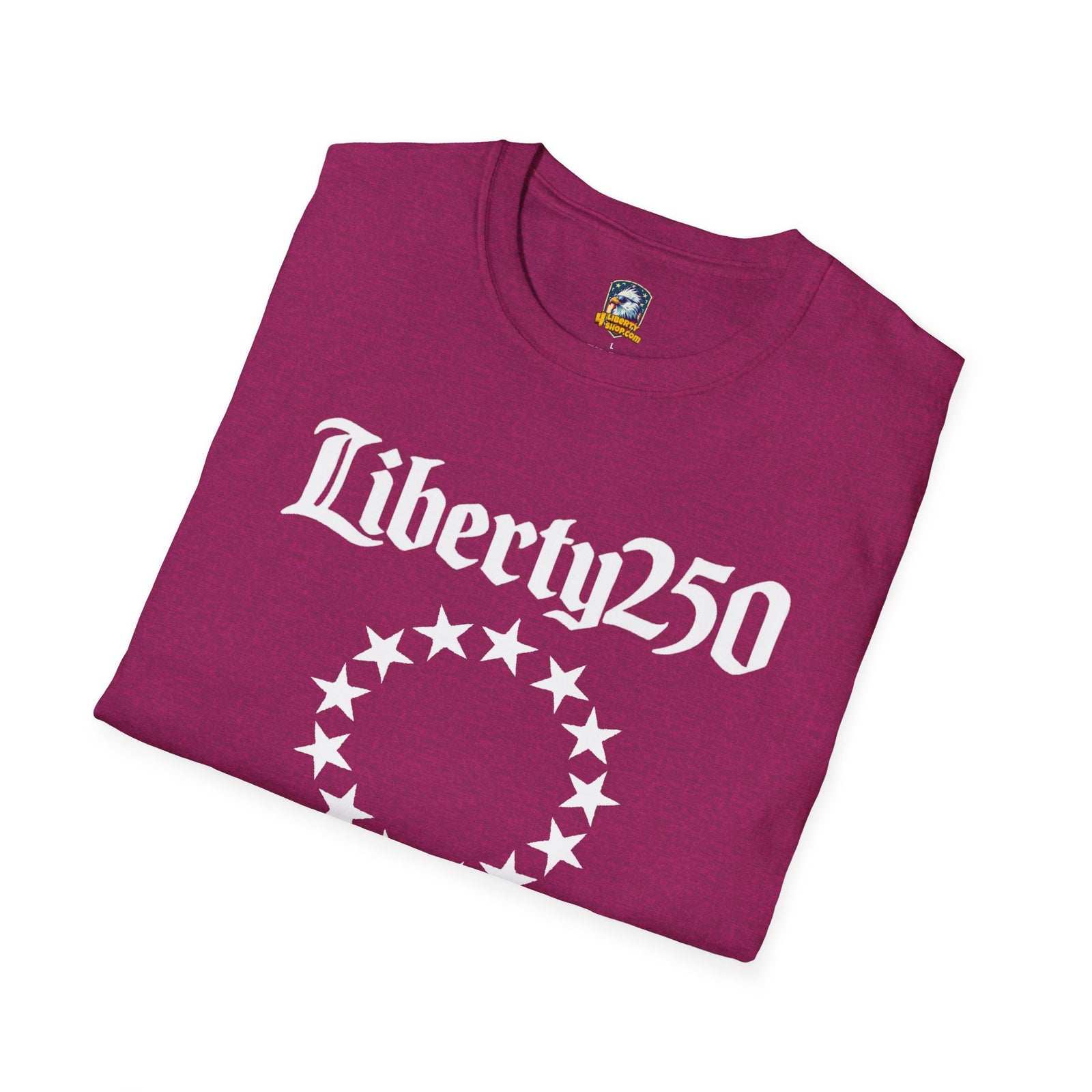 Liberty250 T-Shirt — Vintage Betsy Ross Star Circle Patriotic Tee