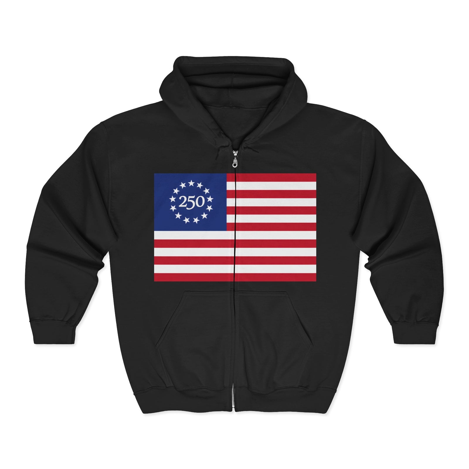 Walton & Johnson: 250th Anniversary American Flag Full-Zip Hoodie