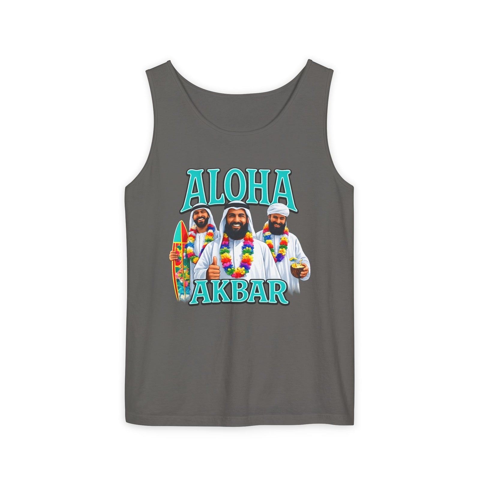 Walton & Johnson – Aloha Akbar Tank Top – Tropical Vintage Surf Graphic
