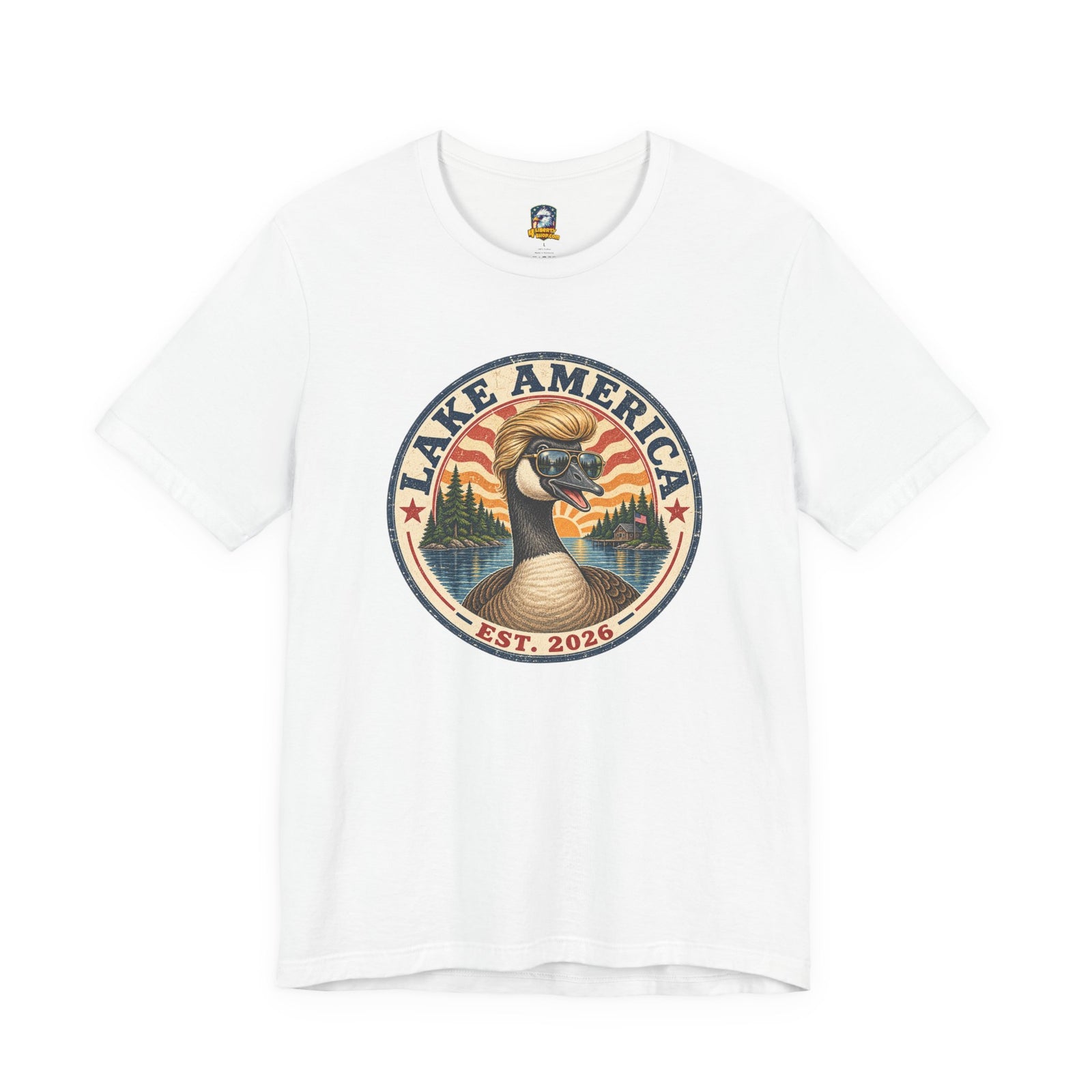 Lake America Goose Tee — Vintage Outdoor Fishing Shirt (Est. 2026) - 4LibertyShop.com