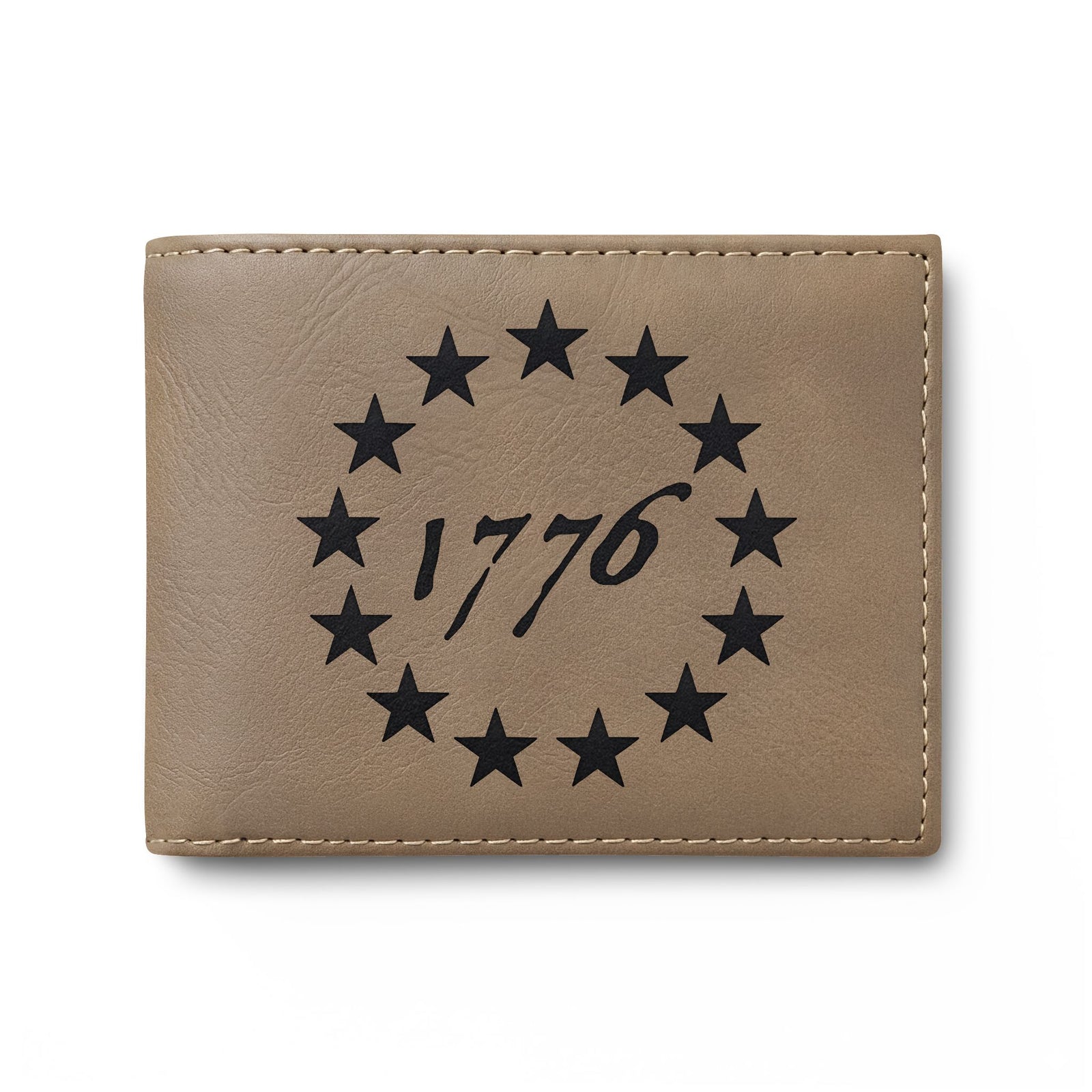 1776 Betsy Ross Stars Leather Wallet