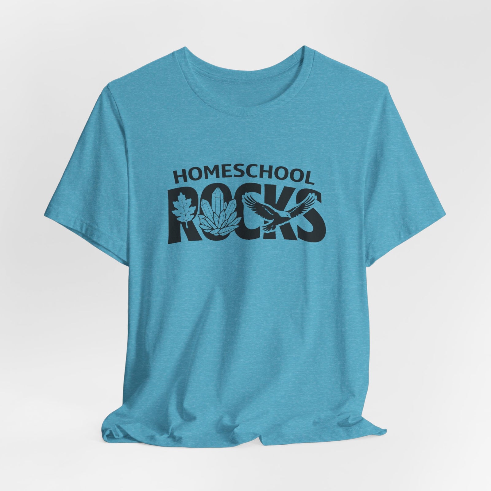 Homeschool Workshop: Homeschool Rocks T-Shirt – Retro Floral 'Homeschool Rocks' Tee for Homeschooling Parents & Teachers