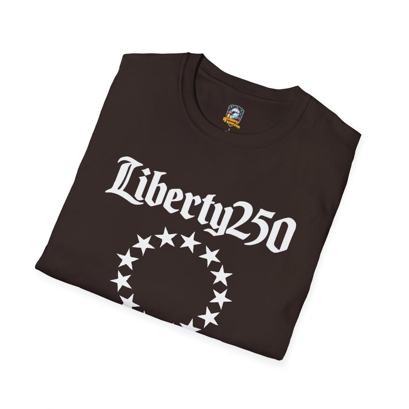 Liberty250 T-Shirt — Vintage Betsy Ross Star Circle Patriotic Tee