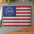 250th Anniversary American Flag Glass Cutting Board — Patriotic Kitchen Decor