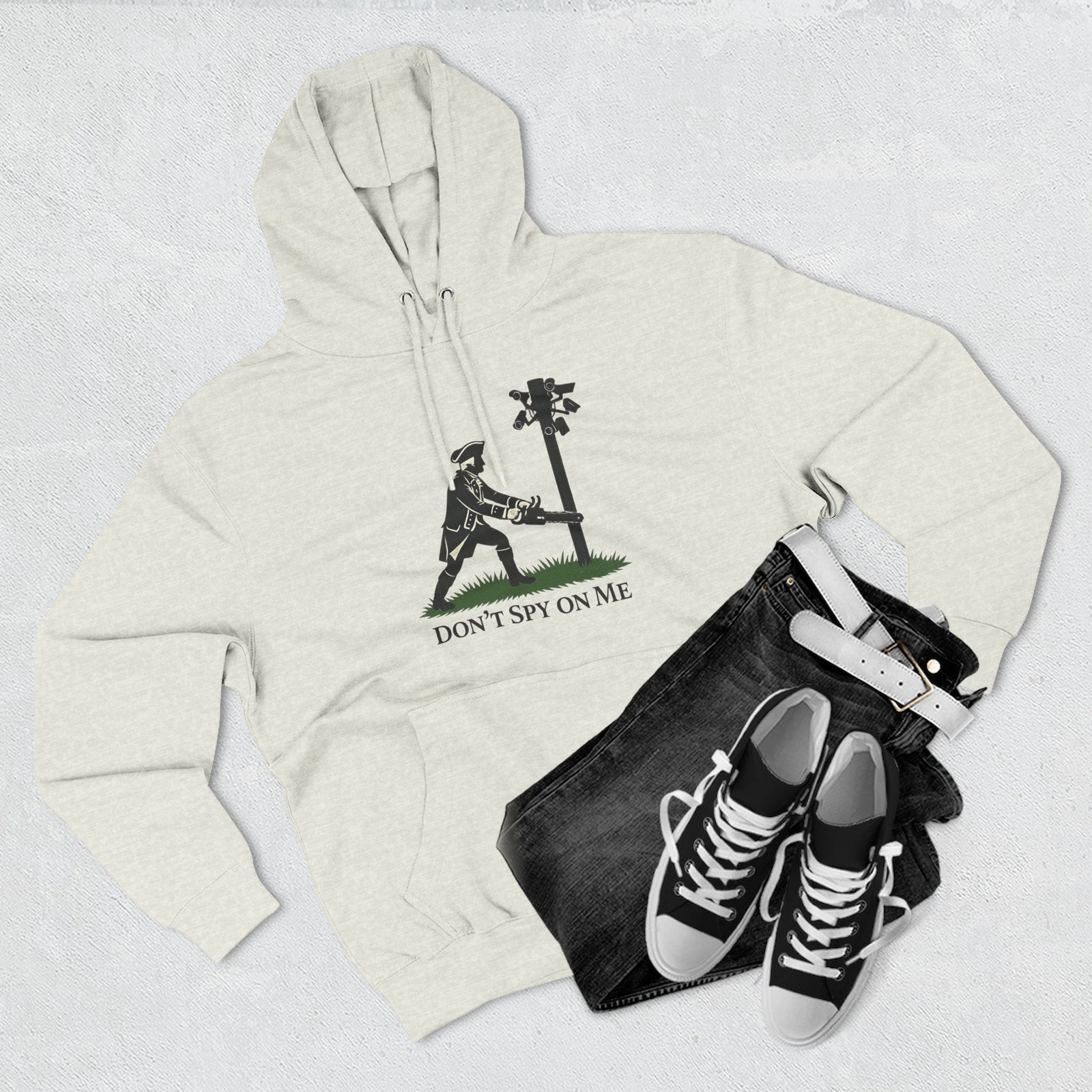 Don't Spy On Me Hoodie — Anti-Surveillance Patriot Liberty Fleece Pullover - 4LibertyShop.com