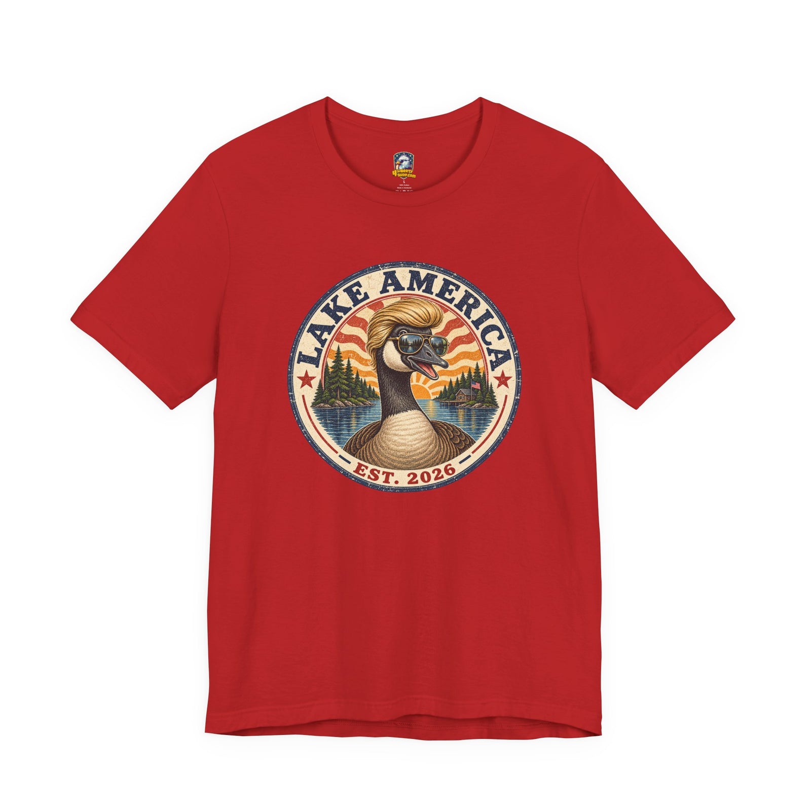 Lake America Goose Tee — Vintage Outdoor Fishing Shirt (Est. 2026) - 4LibertyShop.com