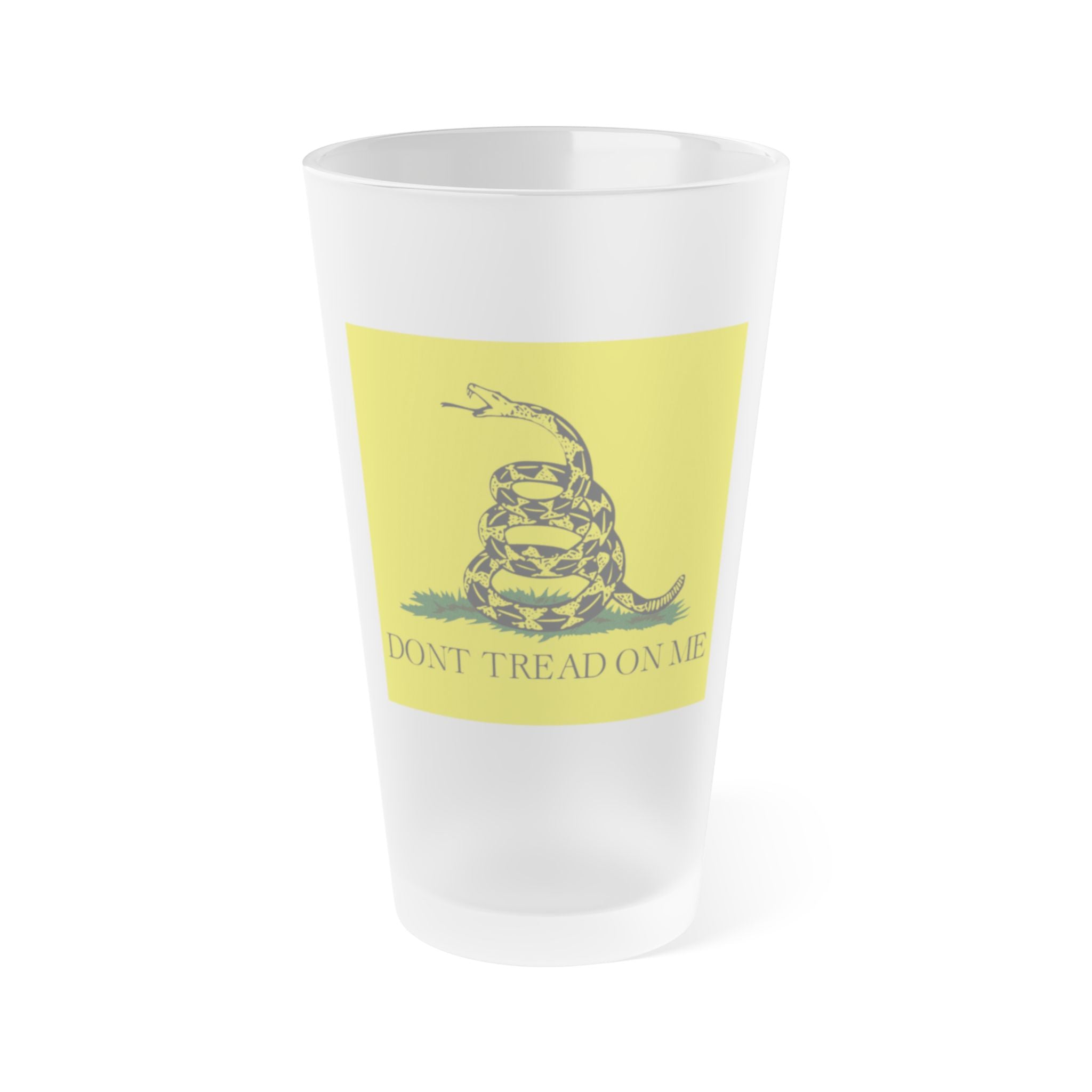 Judge Nap: Don't Tread On Me Gadsden Frosted Pint Glass, 16oz