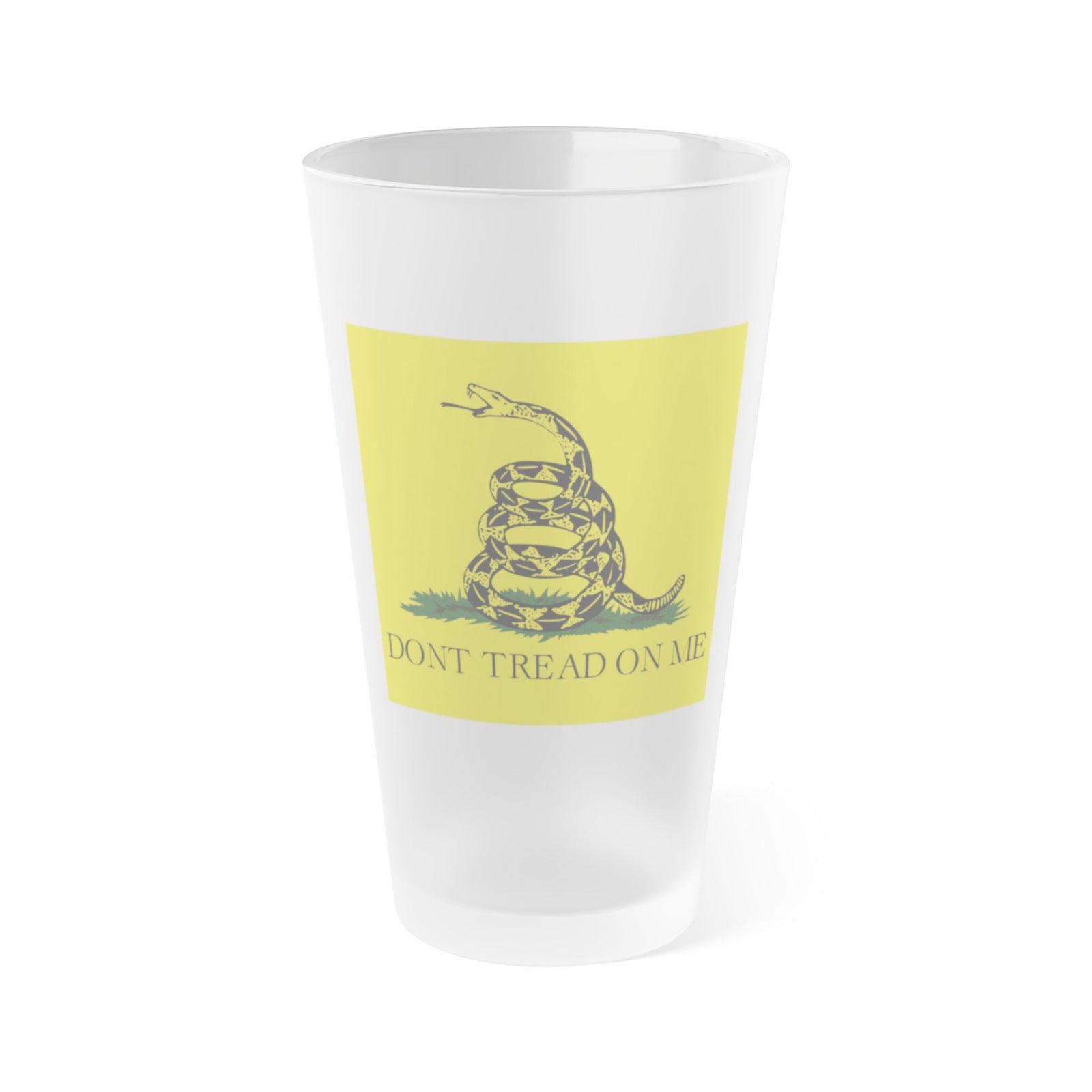 Judge Nap: Don't Tread On Me Gadsden Frosted Pint Glass, 16oz