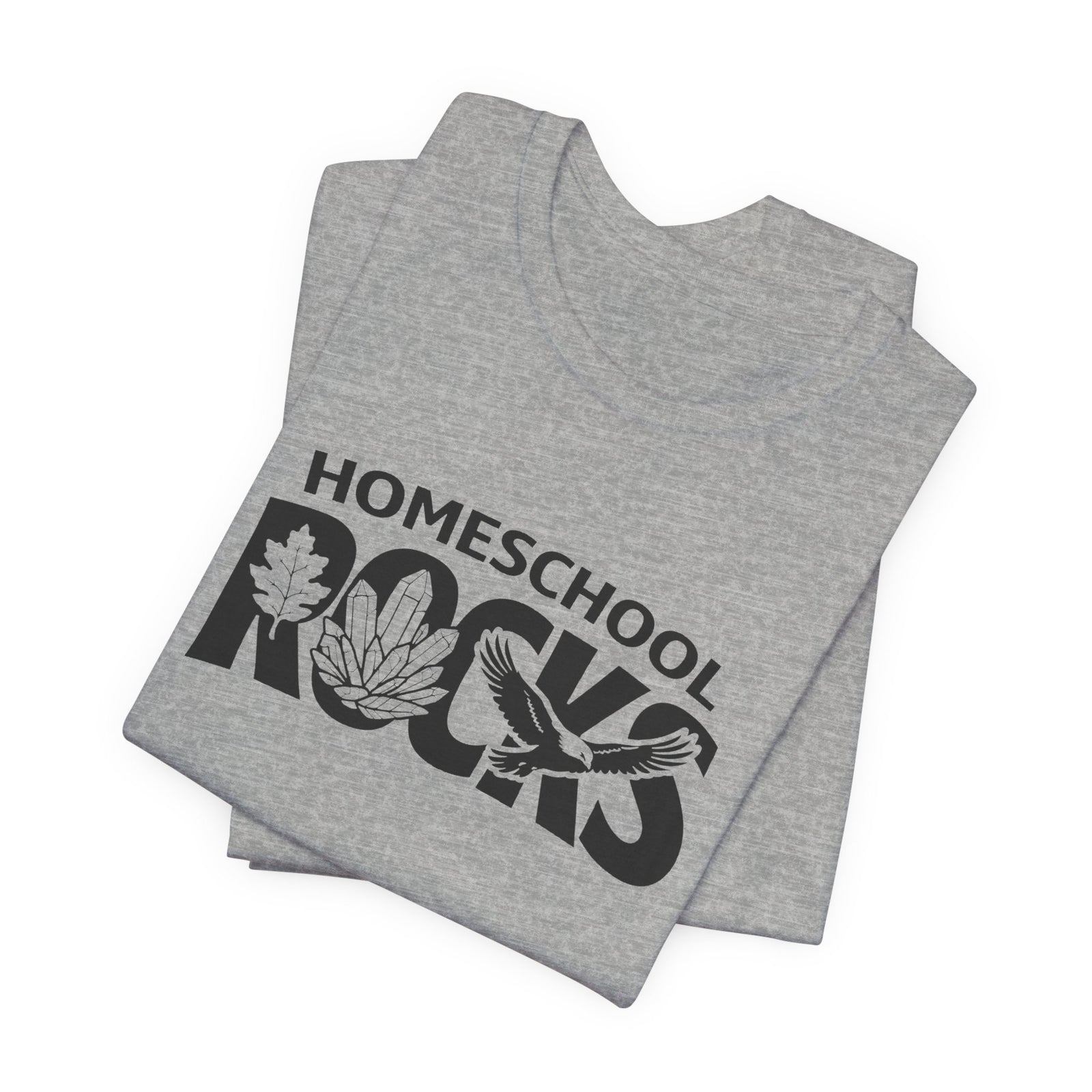 Homeschool Workshop: Homeschool Rocks T-Shirt – Retro Floral 'Homeschool Rocks' Tee for Homeschooling Parents & Teachers