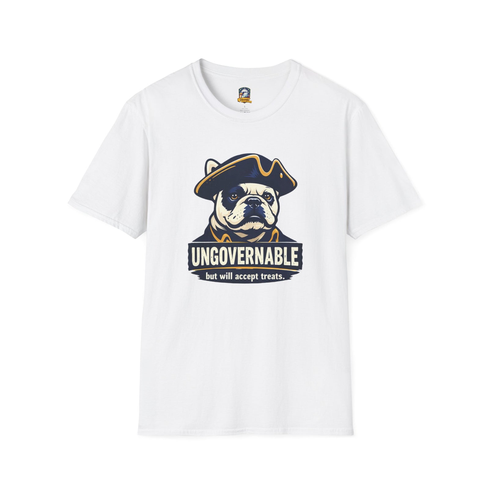 Ungovernable Bulldog T-Shirt — Funny Pirate Dog Tee (