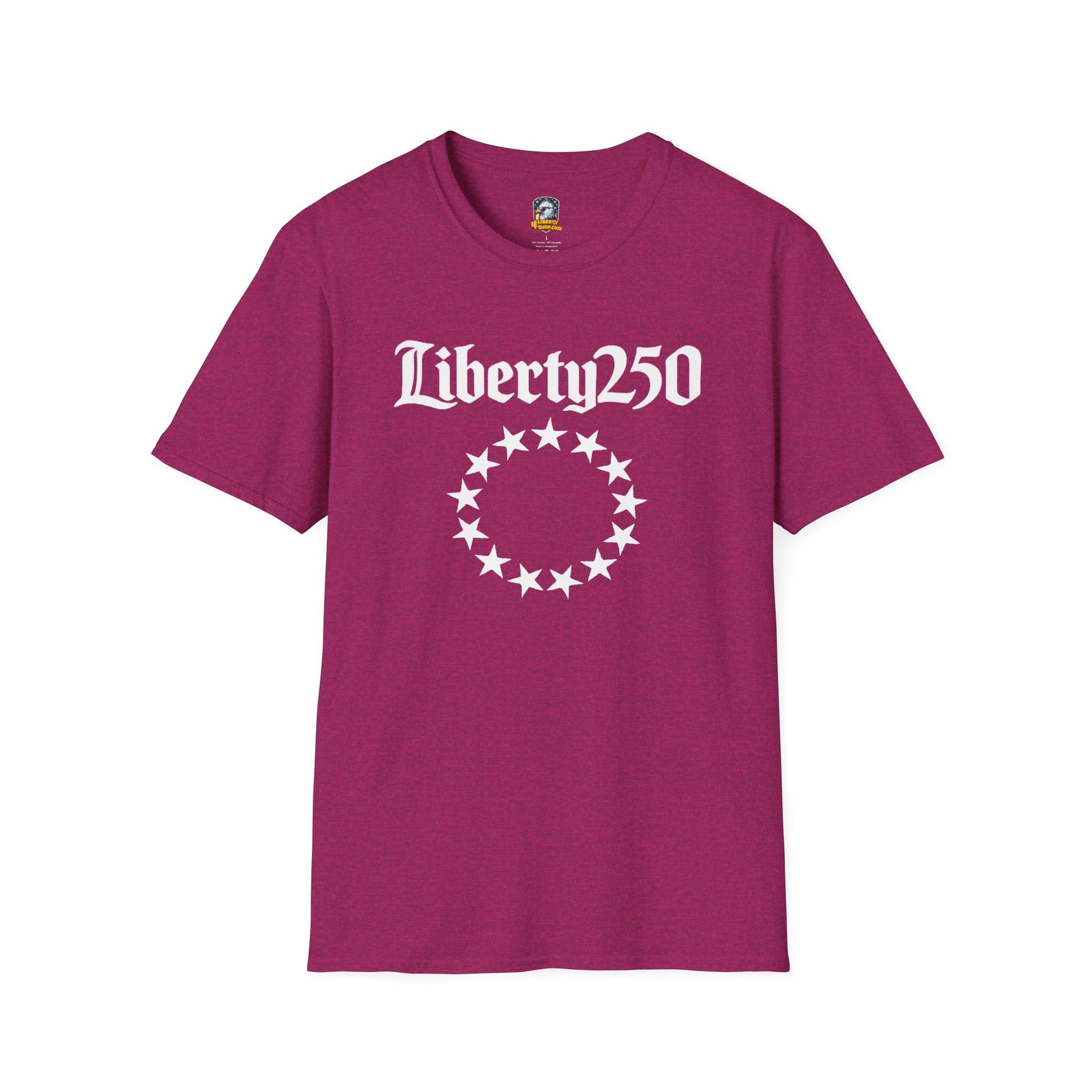 Liberty250 T-Shirt — Vintage Betsy Ross Star Circle Patriotic Tee
