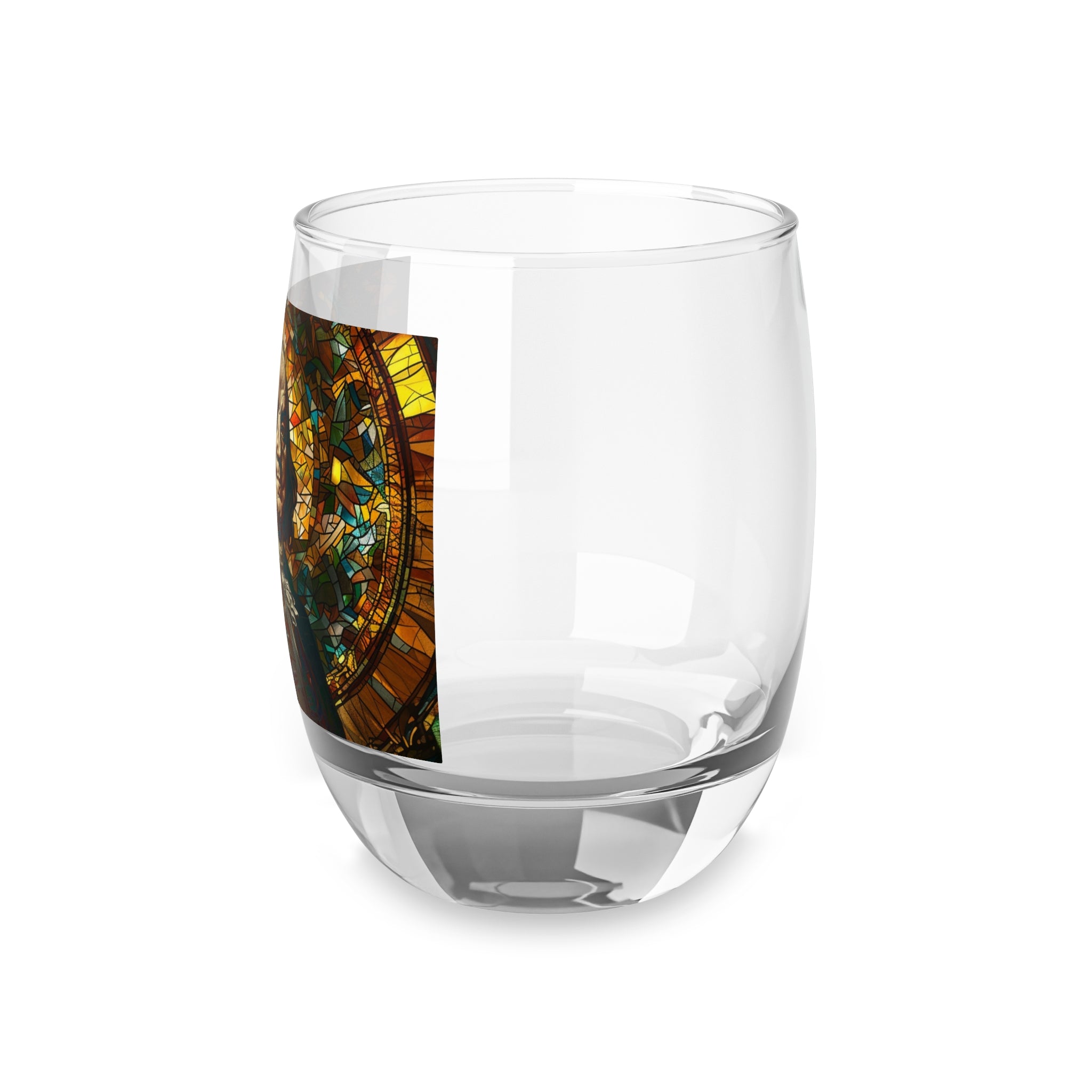 Benjamin Franklin Stained Glass Whiskey Glass - Founding Fathers Barware