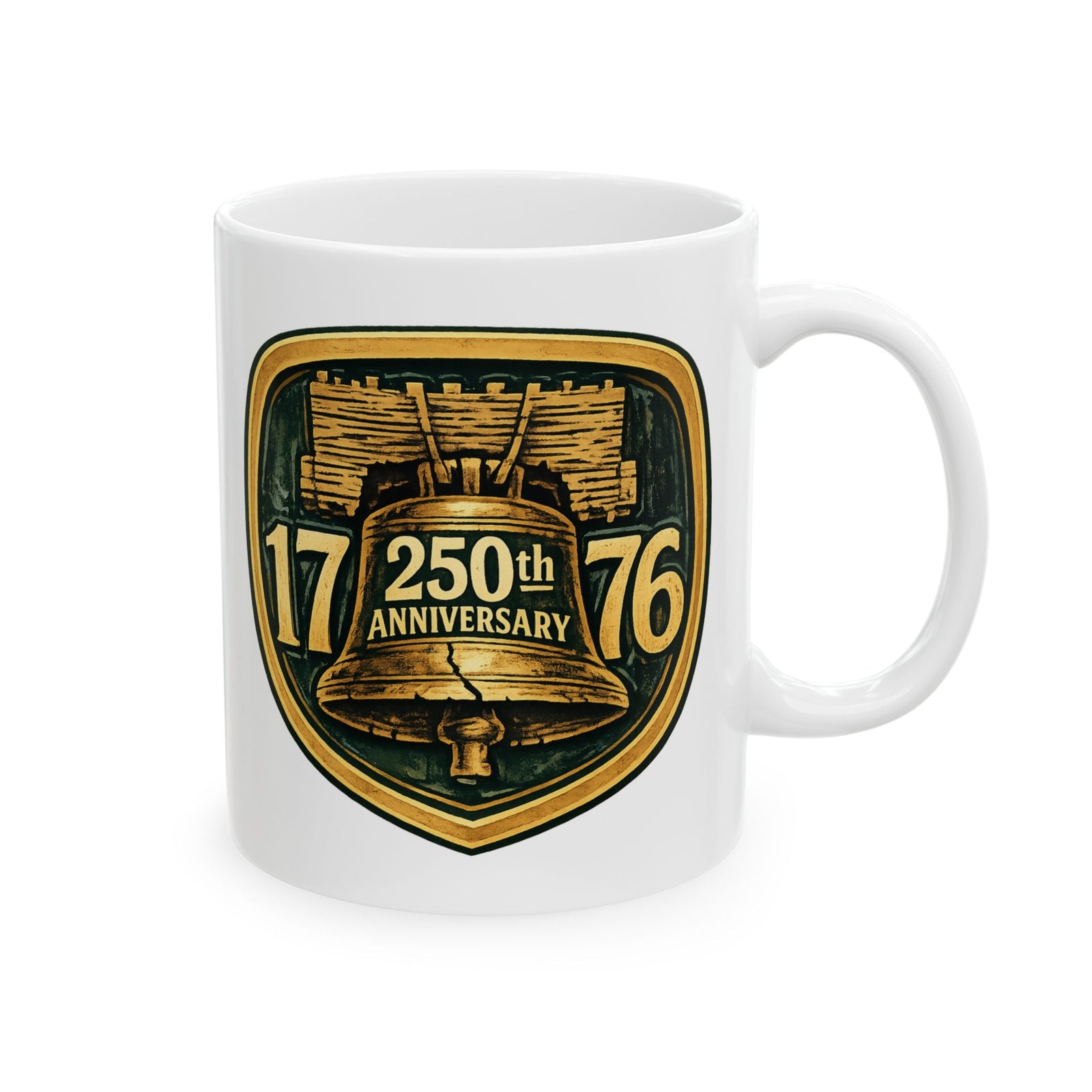 250th Anniversary 1776 Ceramic Mug – Patriotic Independence Day Coffee Cup (11oz, 15oz)