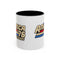 America '76 250 Years Accent Coffee Mug — Retro Patriotic 11/15oz