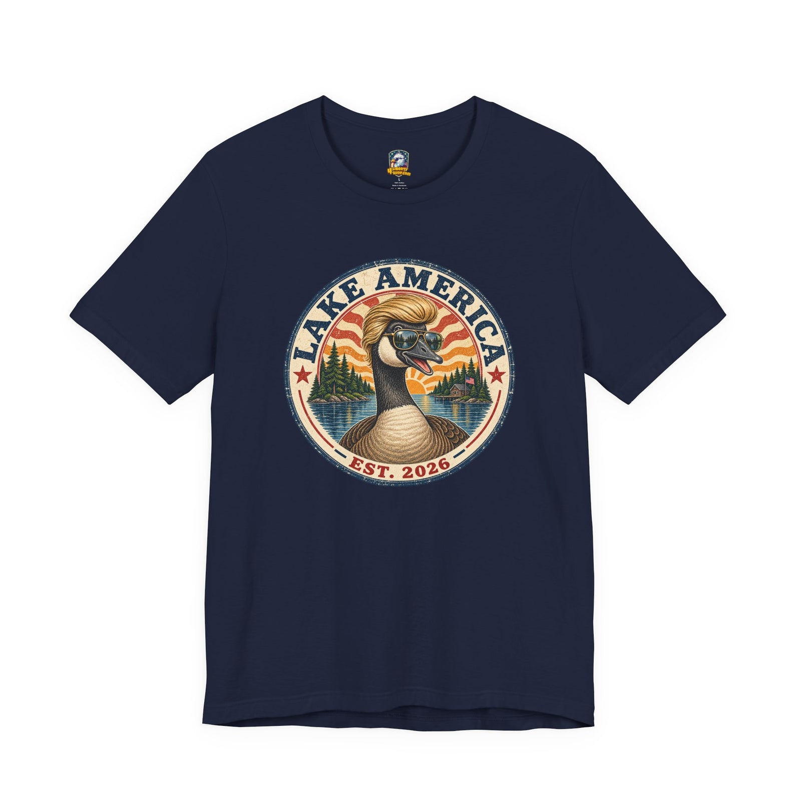 Lake America Goose Tee — Vintage Outdoor Fishing Shirt (Est. 2026) - 4LibertyShop.com
