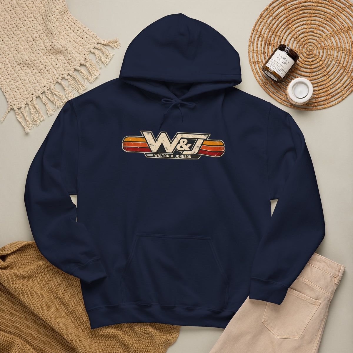 Walton & Johnson Retro Stripe Hoodie - 4LibertyShop.com