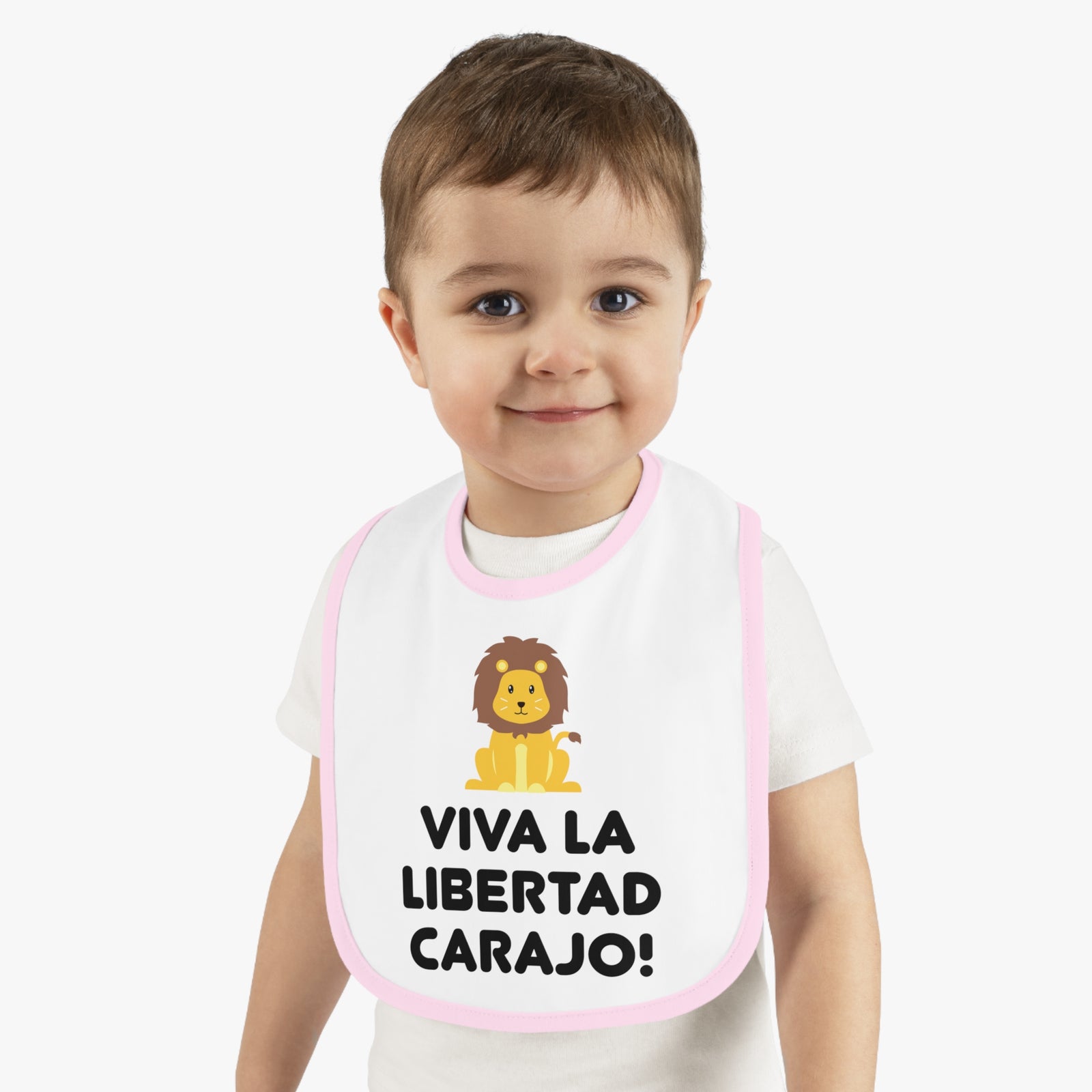 Viva La Libertad Carajo Lion Baby Bib