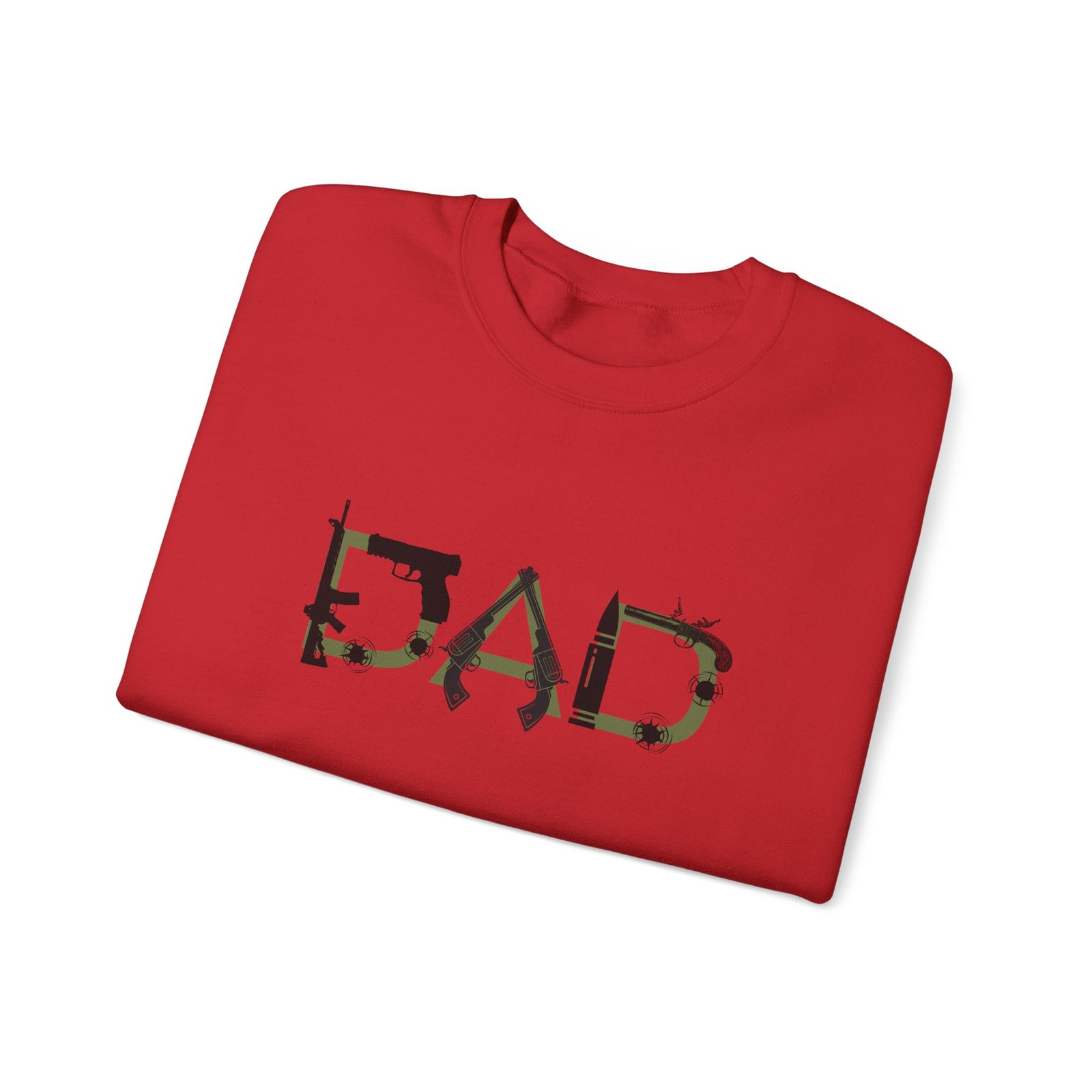 DAD Bullet Crewneck Sweatshirt - Gun Lover Gift for Him