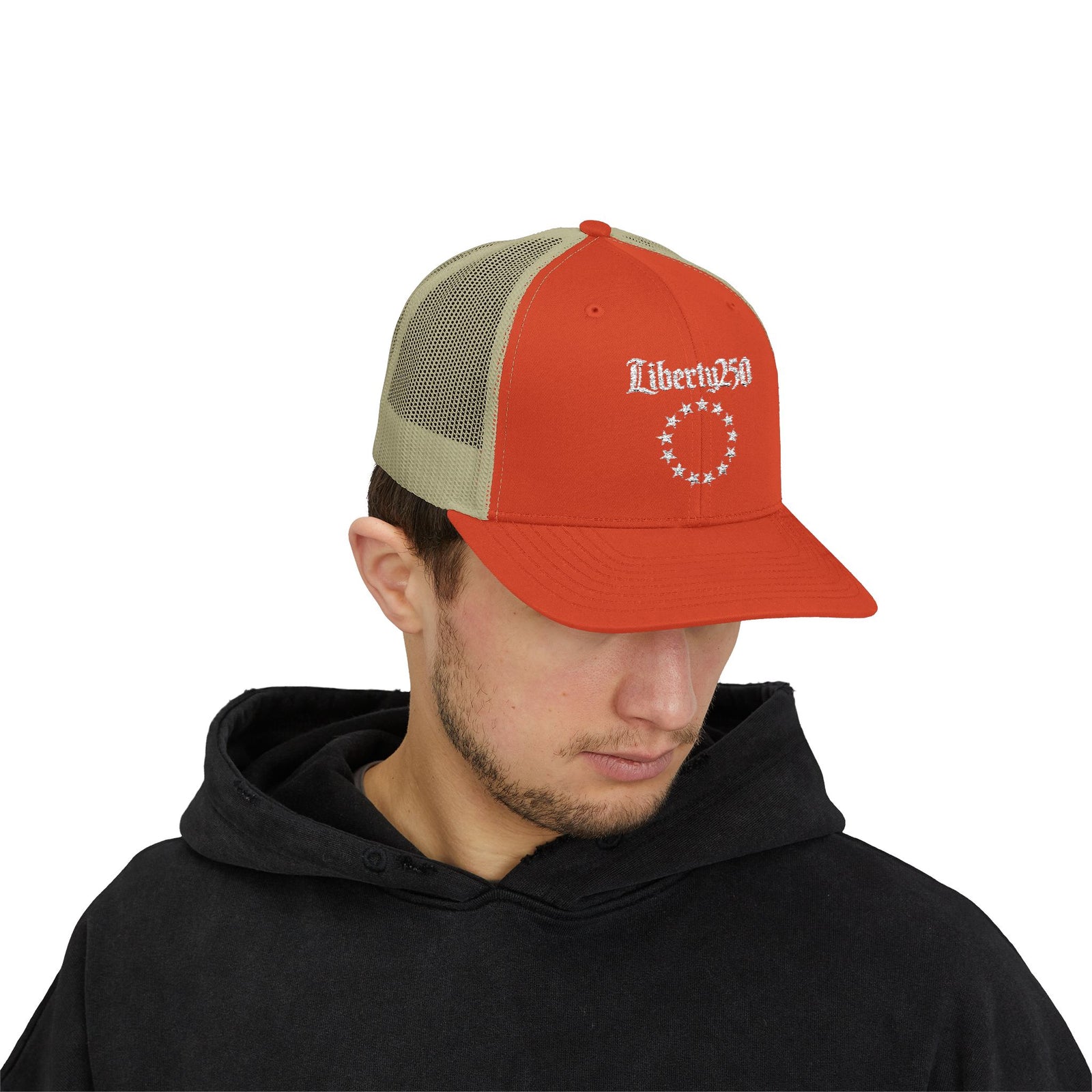 Liberty250 Trucker Cap - 13-Star Patriotic Snapback Hat
