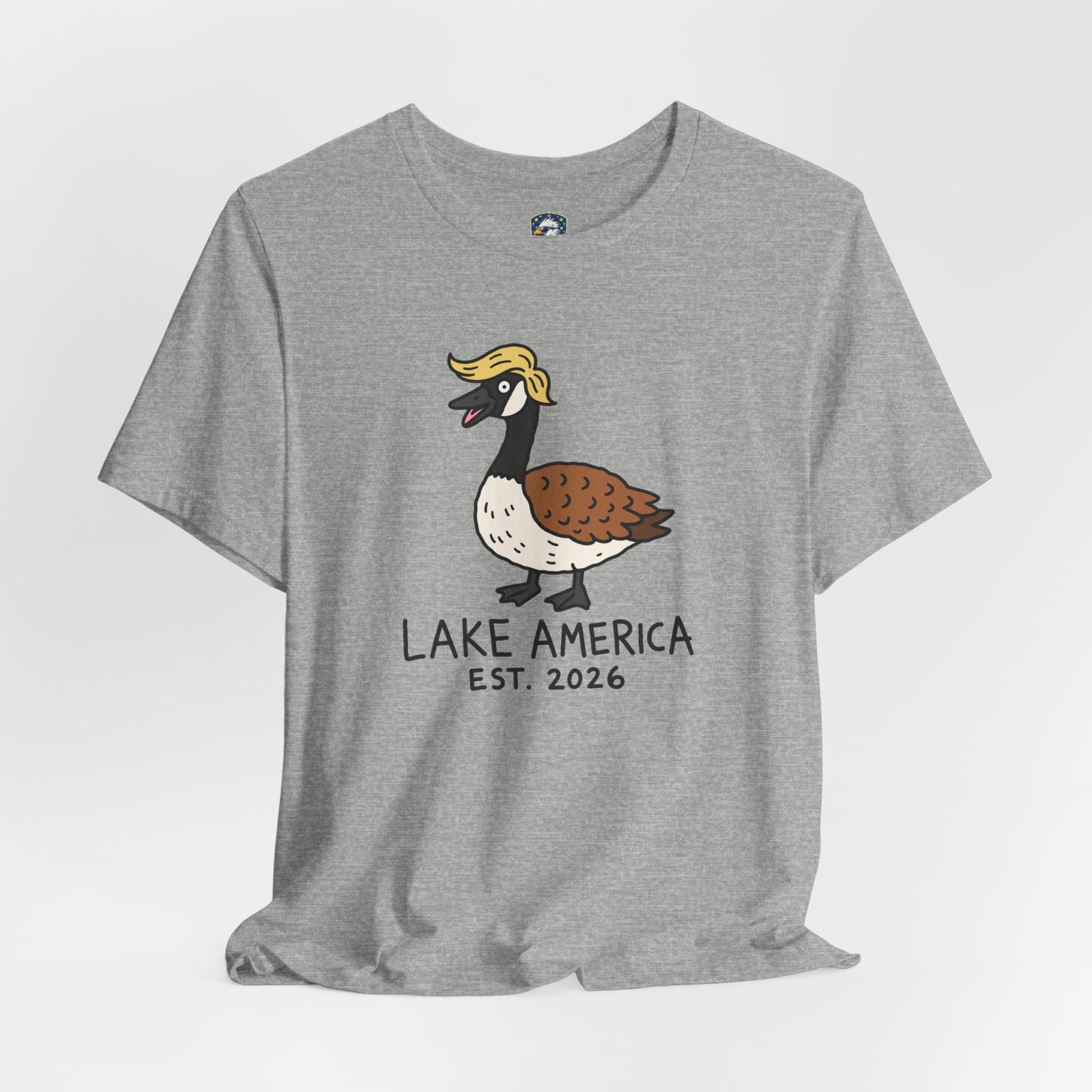 Lake America Goose T‑Shirt — 'Lake America EST. 2026' Cute Duck/Goose Graphic Tee - 4LibertyShop.com