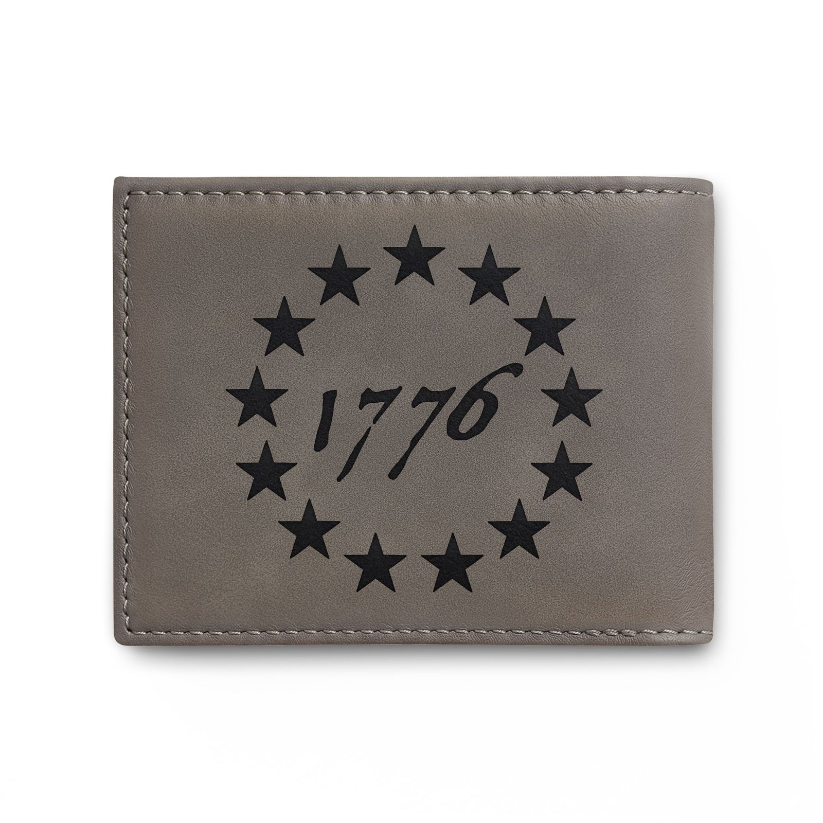 1776 Betsy Ross Stars Leather Wallet